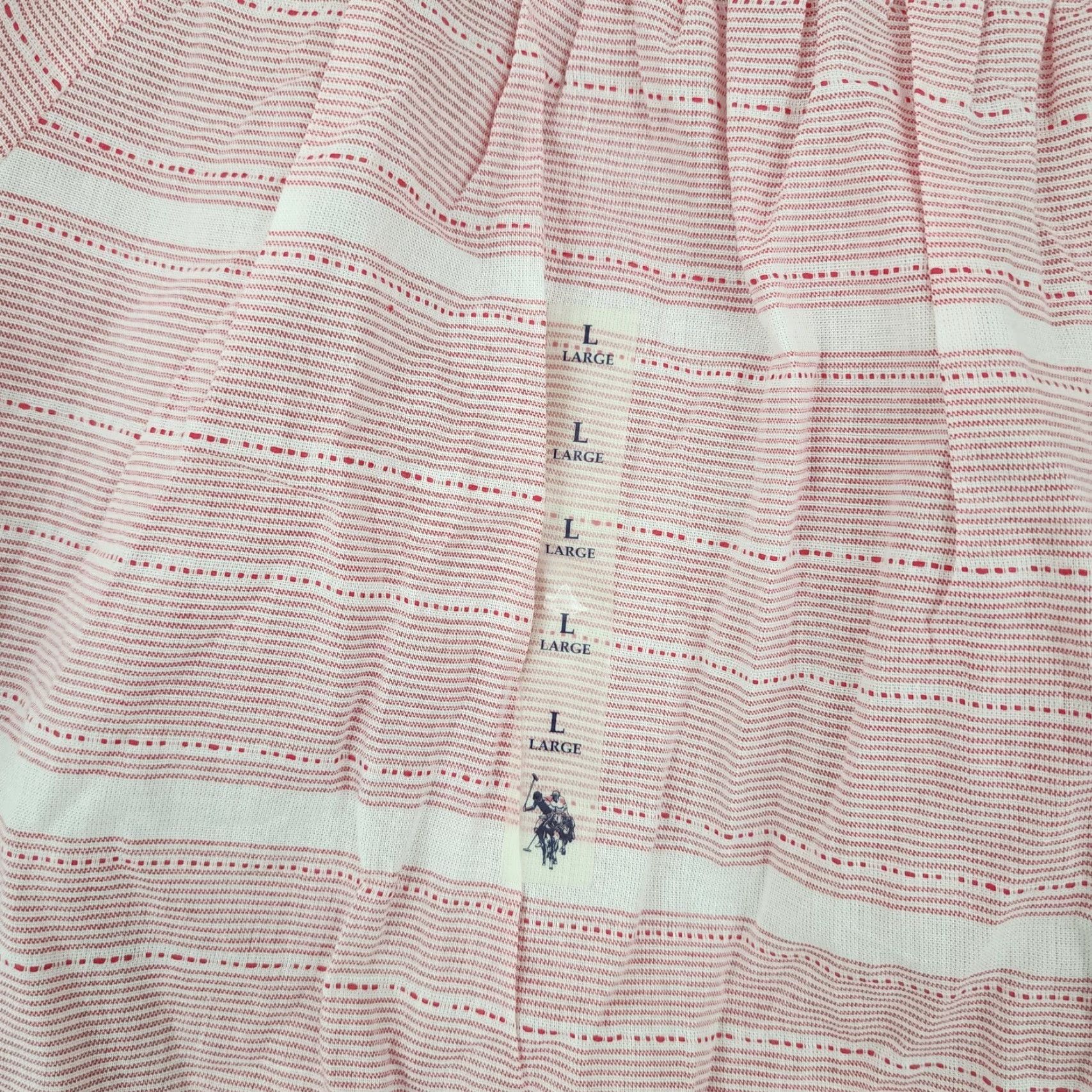 Vintage NEW U.S. Polo Assn. Women's Pink Striped Blouse Short Sleeve Size L Size L / US 10 / IT 46 - 5 Thumbnail
