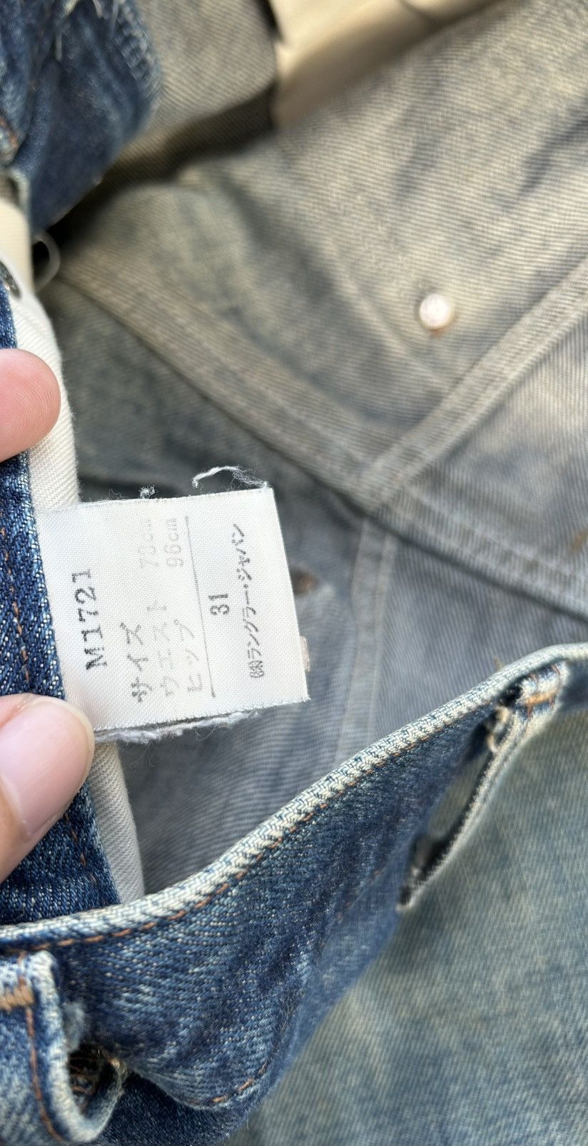 Japanese Brand × Kapital × Vintage Wrangler Selvedge Baggy Vintage Distressed Denim jeans Size US 30 / EU 46 - 15 Thumbnail