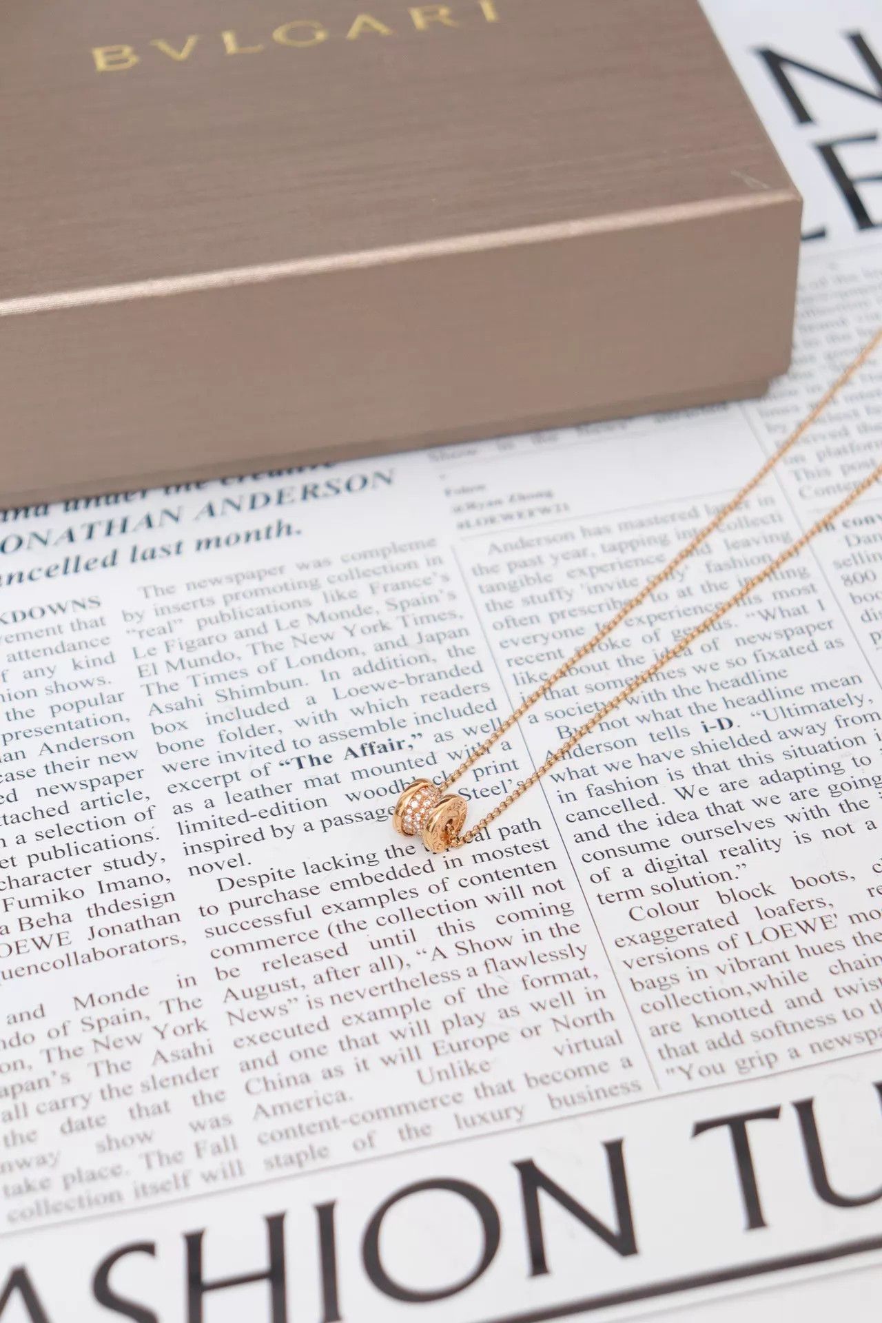 Bvlgari Bvlgari 18K RG Diamond Waist 44cm Necklace No Acc Size ONE SIZE - 1 Thumbnail