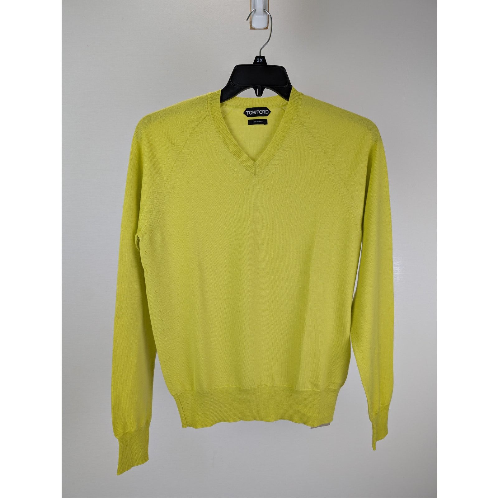 Tom Ford o1rshd1 V-Neck Knitwear Crewneck Sweatshirt Sweater Yellow Size US M / EU 48-50 / 2 - 2 Thumbnail