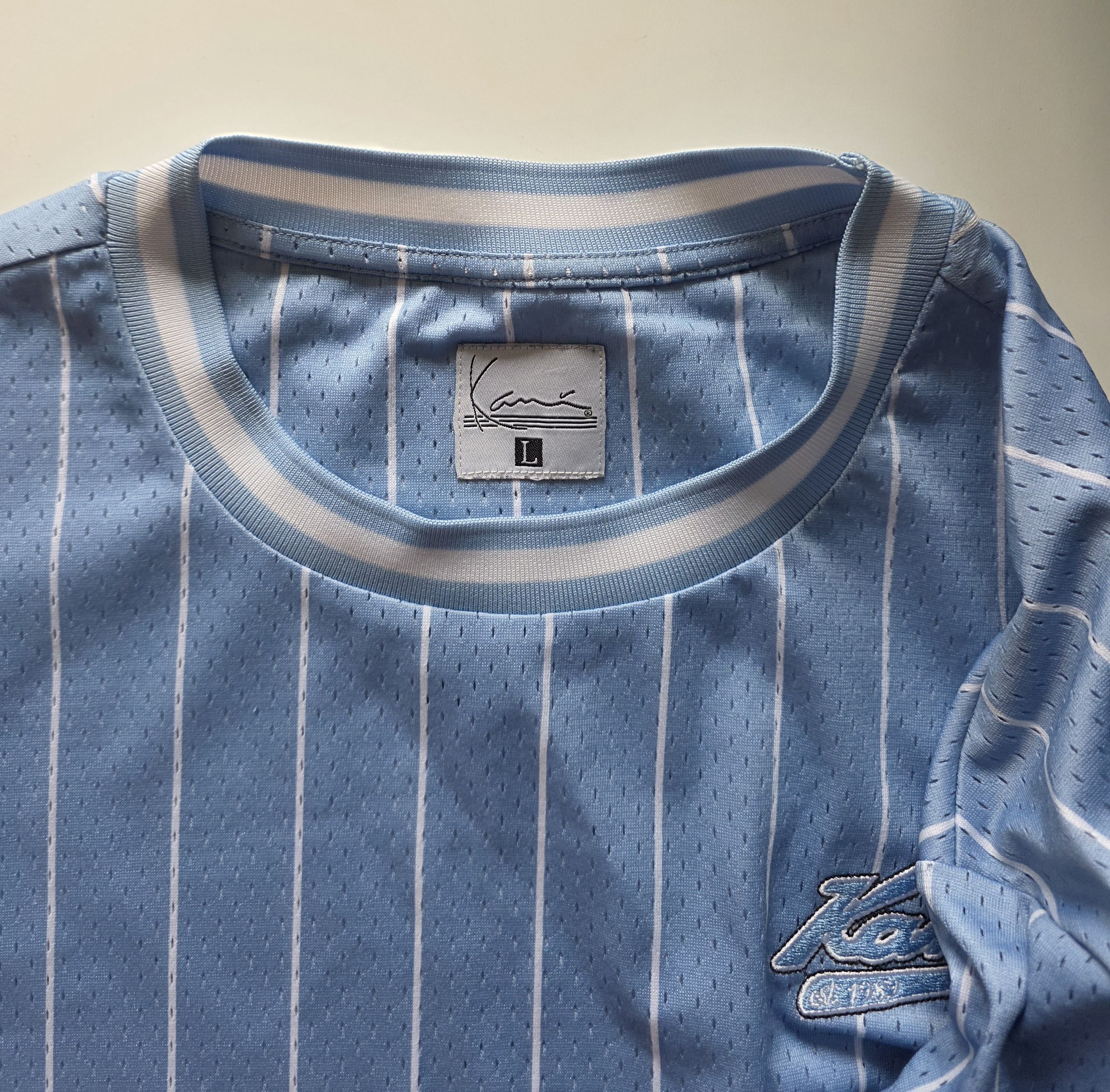 Karl Kani Karl Kani jersey L blue baseball Y2K streetwear Size US L / EU 52-54 / 3 - 6 Thumbnail