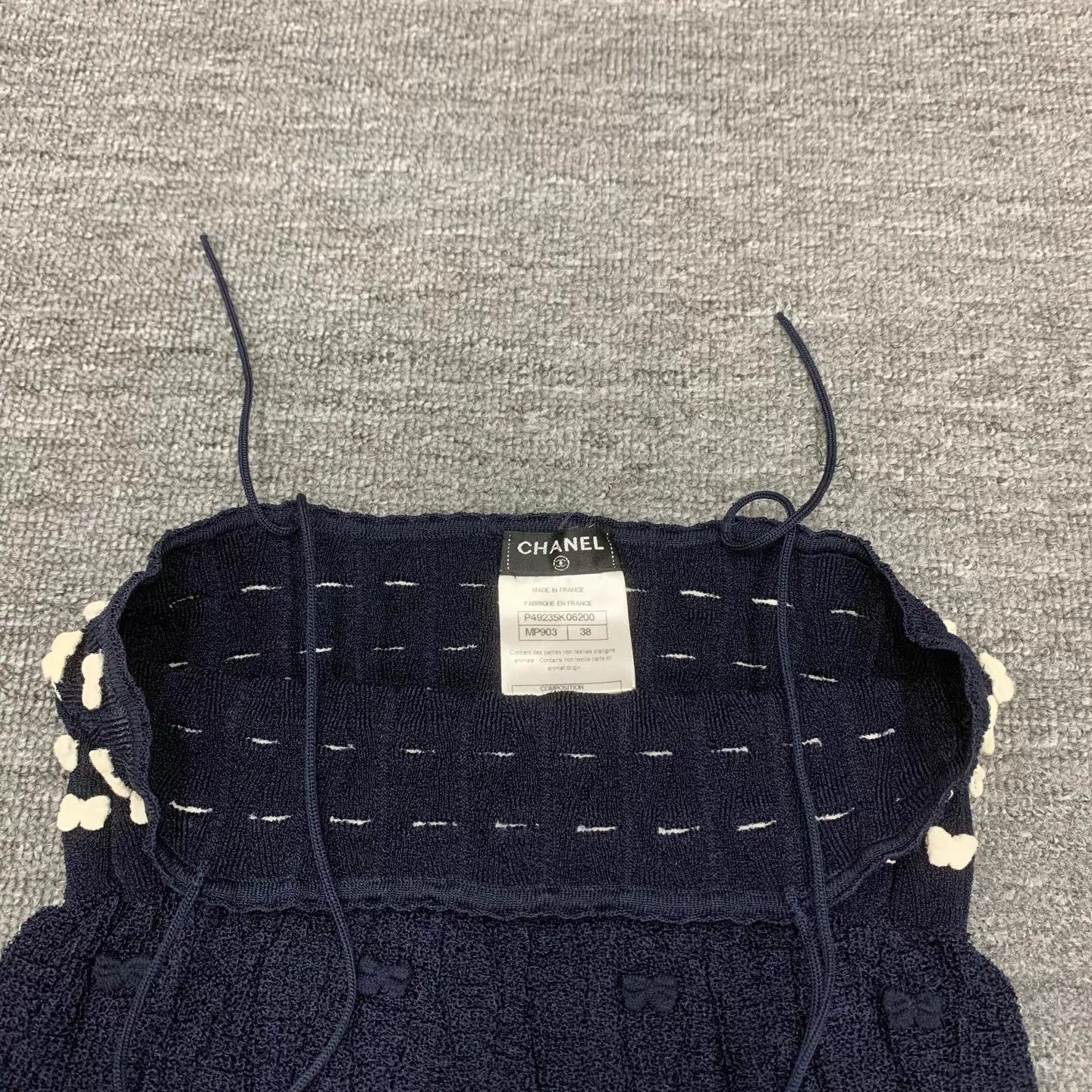 Chanel Chanel Deep Blue Bow Knit Cami Maxi Dress 38 95New Size S / US 4 / IT 40 - 8 Thumbnail