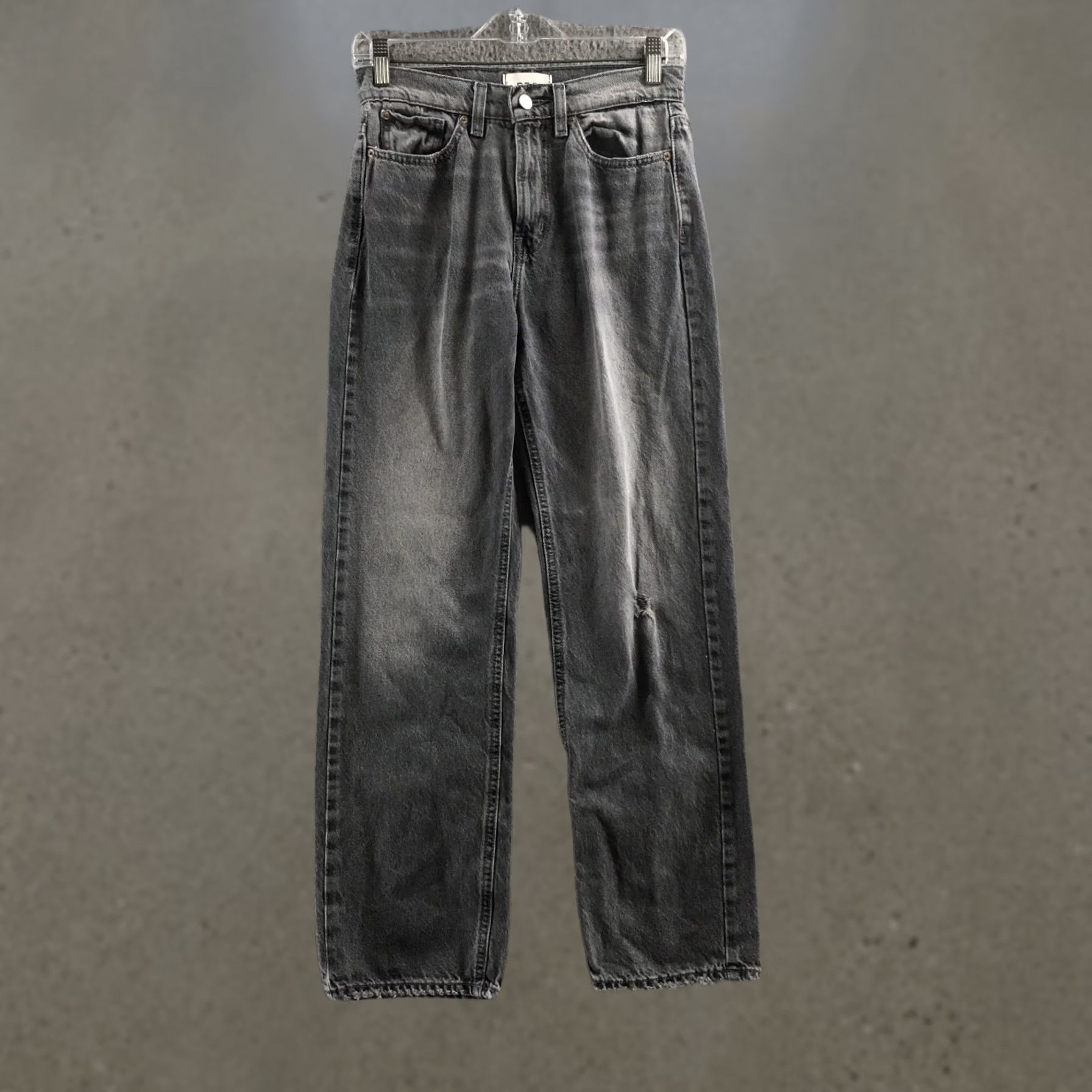 Bdg BDG Cowboy Jeans Womens 26 Gray High Rise Straight Denim Distressed Raw Hem Jeans Size 26" / US 2 / IT 38 - 1 Thumbnail