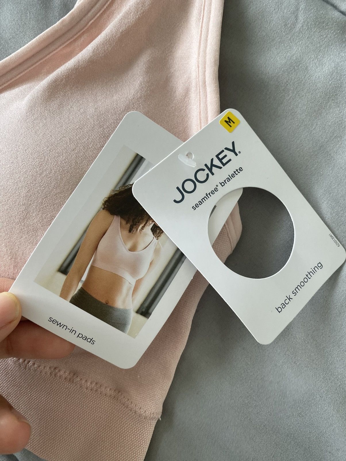 Jockey Jockey Womens Medium Pink Microfiber Stretch Bralette NWT Size ONE SIZE - 7 Thumbnail