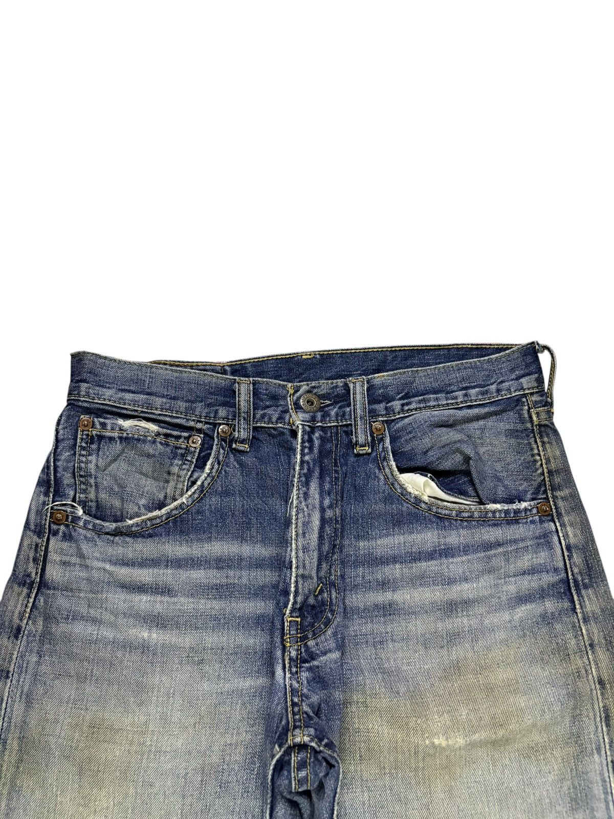 Levi's Vintage 90s Levis 503 Rusty Wash Distressed Baggy Jean Short Size US 29 - 4 Thumbnail