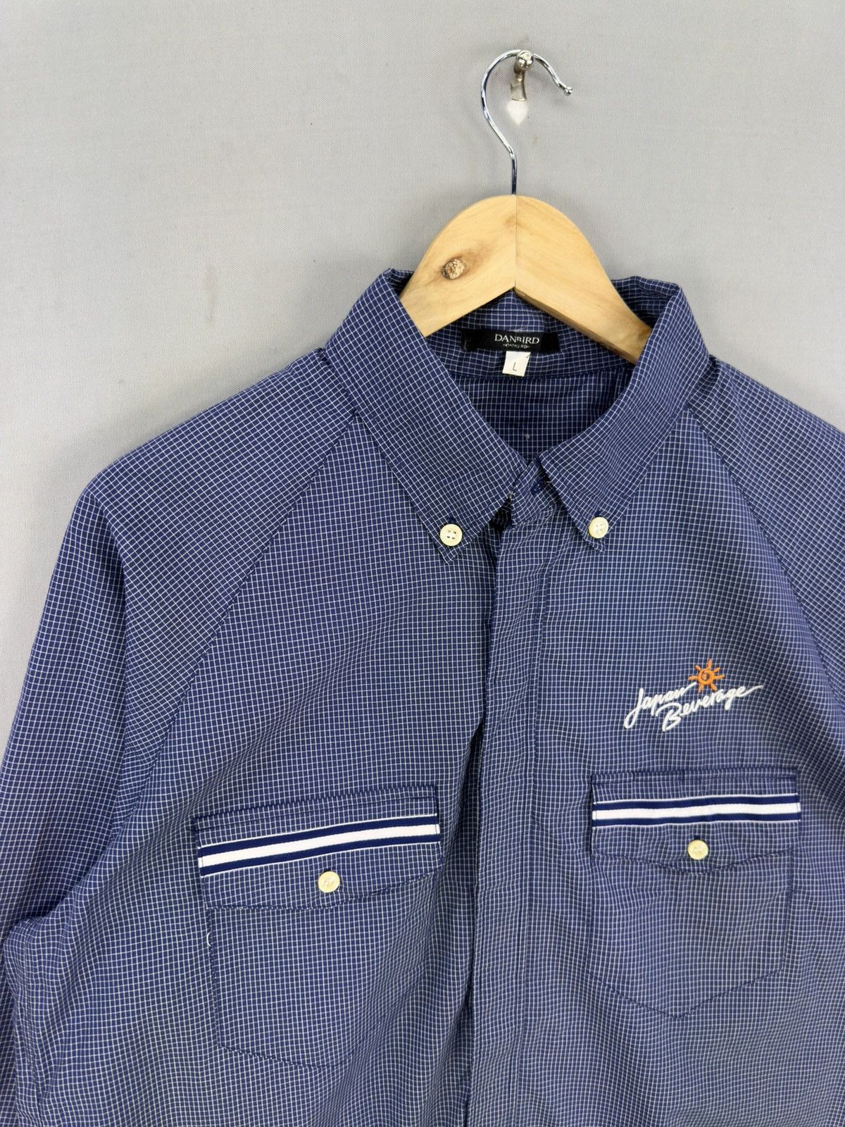 Japanese Brand Danbird Japan Beverage Grid Check Worker Shirt Size US L / EU 52-54 / 3 - 2 Thumbnail