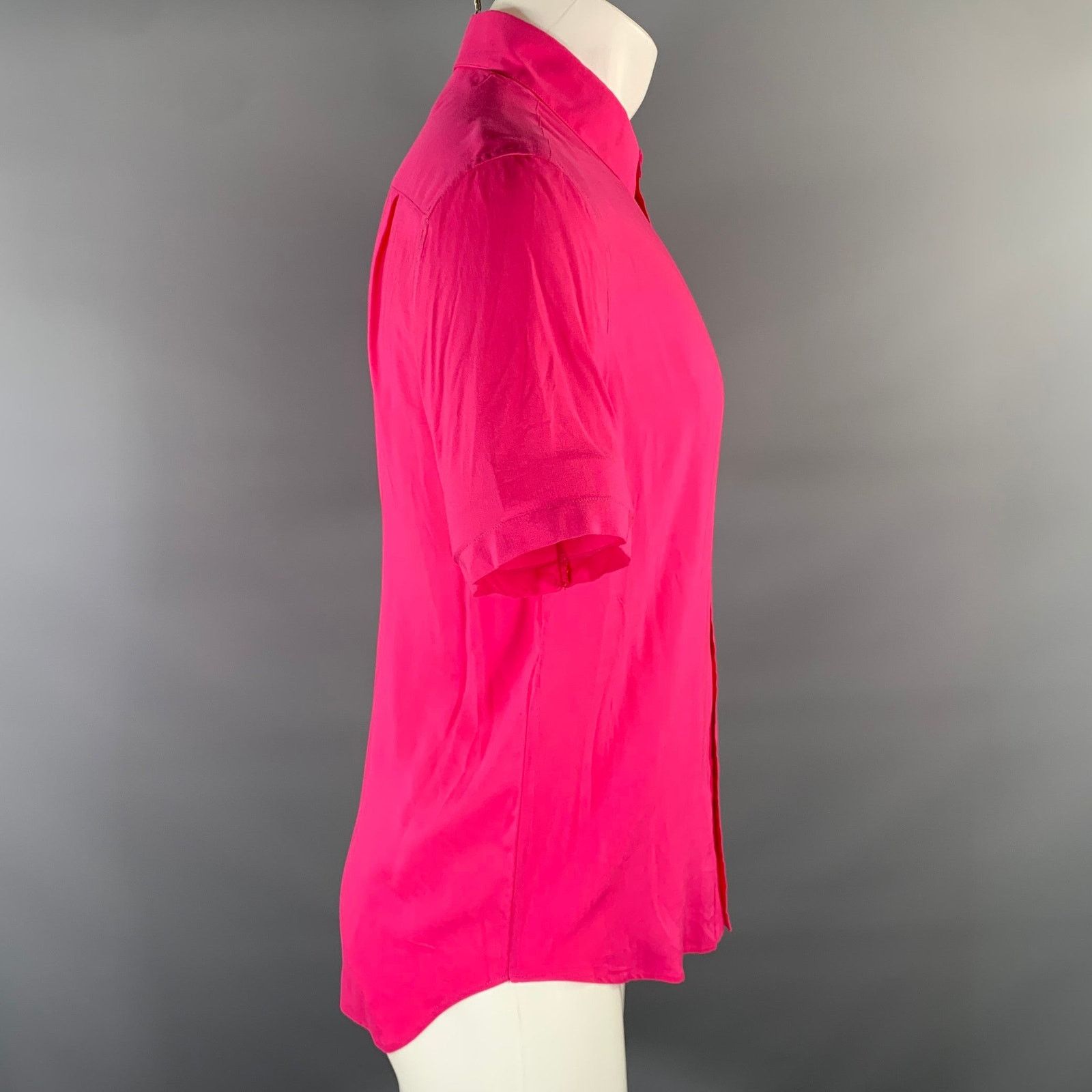 Saint Laurent Paris SAINT LAURENT Size S Pink Short Sleeve Shirt Size US S / EU 44-46 / 1 - 2 Thumbnail