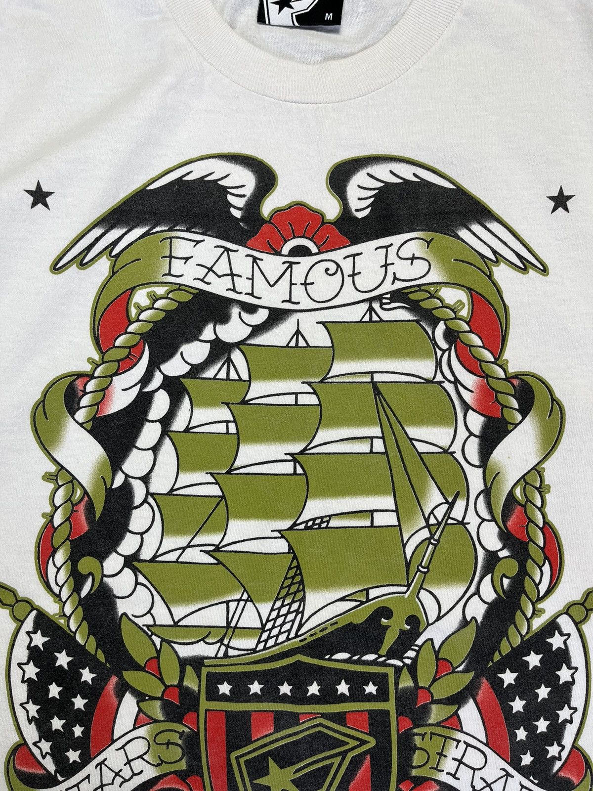 Famous Stars And Straps × Vintage Vintage 00s Famous Stars and straps tattoo style tee Size US M / EU 48-50 / 2 - 5 Thumbnail