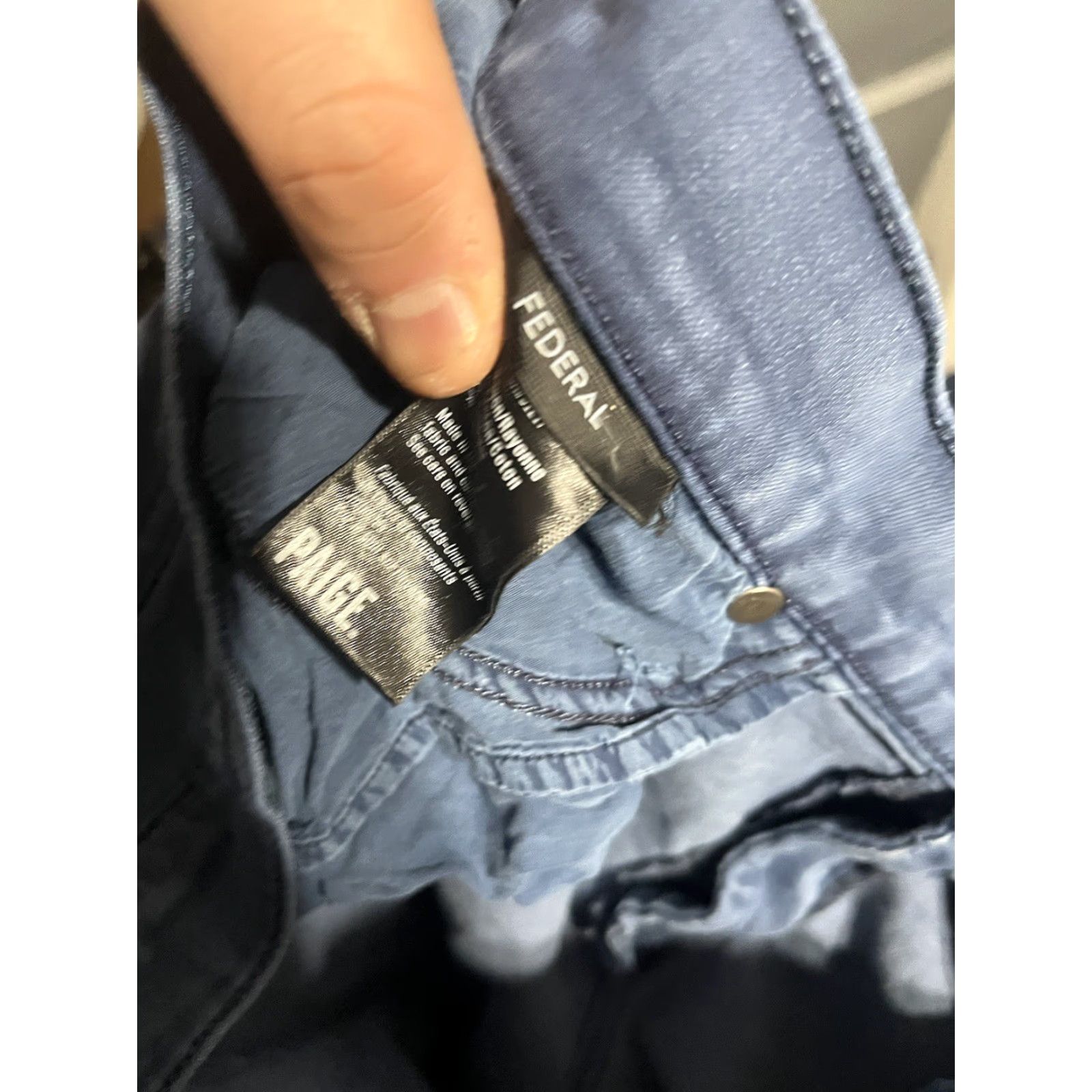 Paige Paige Federal Jeans Mens 40 Blue Straight 5-Pocket Classic Minimalist Size US 40 / EU 56 - 6 Thumbnail