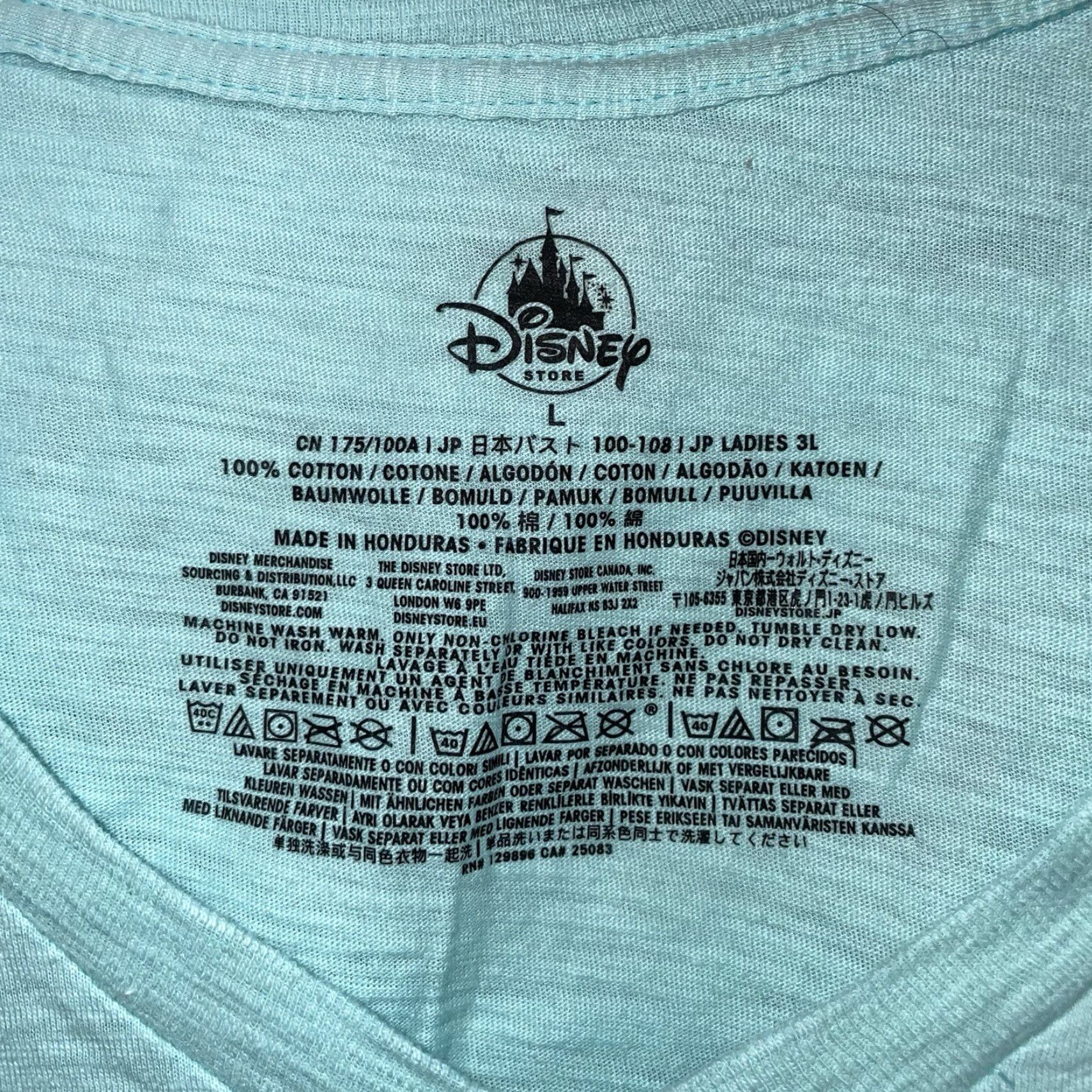 Disney Disney Stitch Lilo & Stitch Graphic Tee V-Neck Womens Size L Blue Shirt Size L / US 10 / IT 46 - 4 Thumbnail