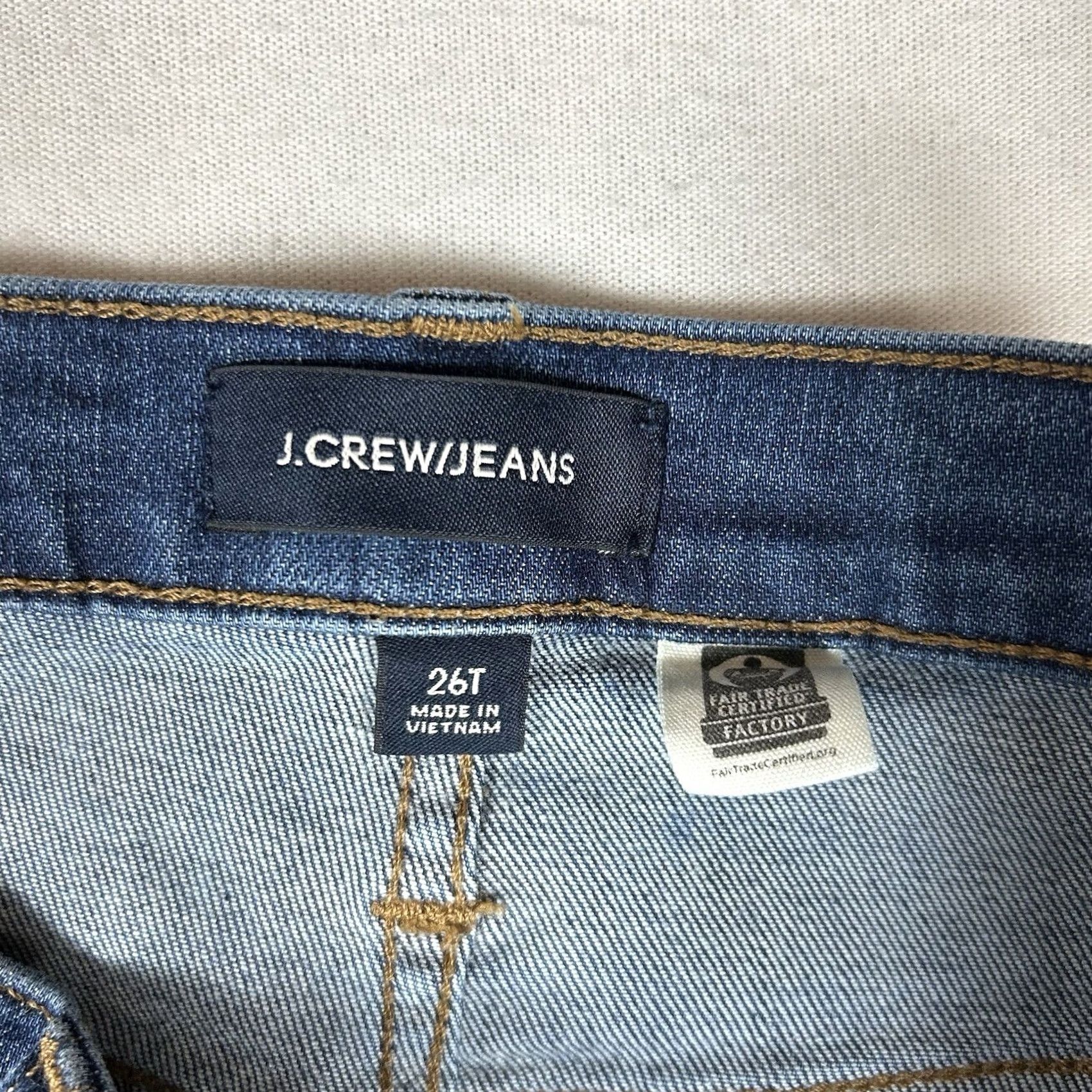 J.Crew J.Crew Vintage Straight Jeans Women's 26T Blue Denim 30In Inseam Tall Stretch Easy Care Pockets Distressed No Size 26" / US 2 / IT 38 - 5 Thumbnail