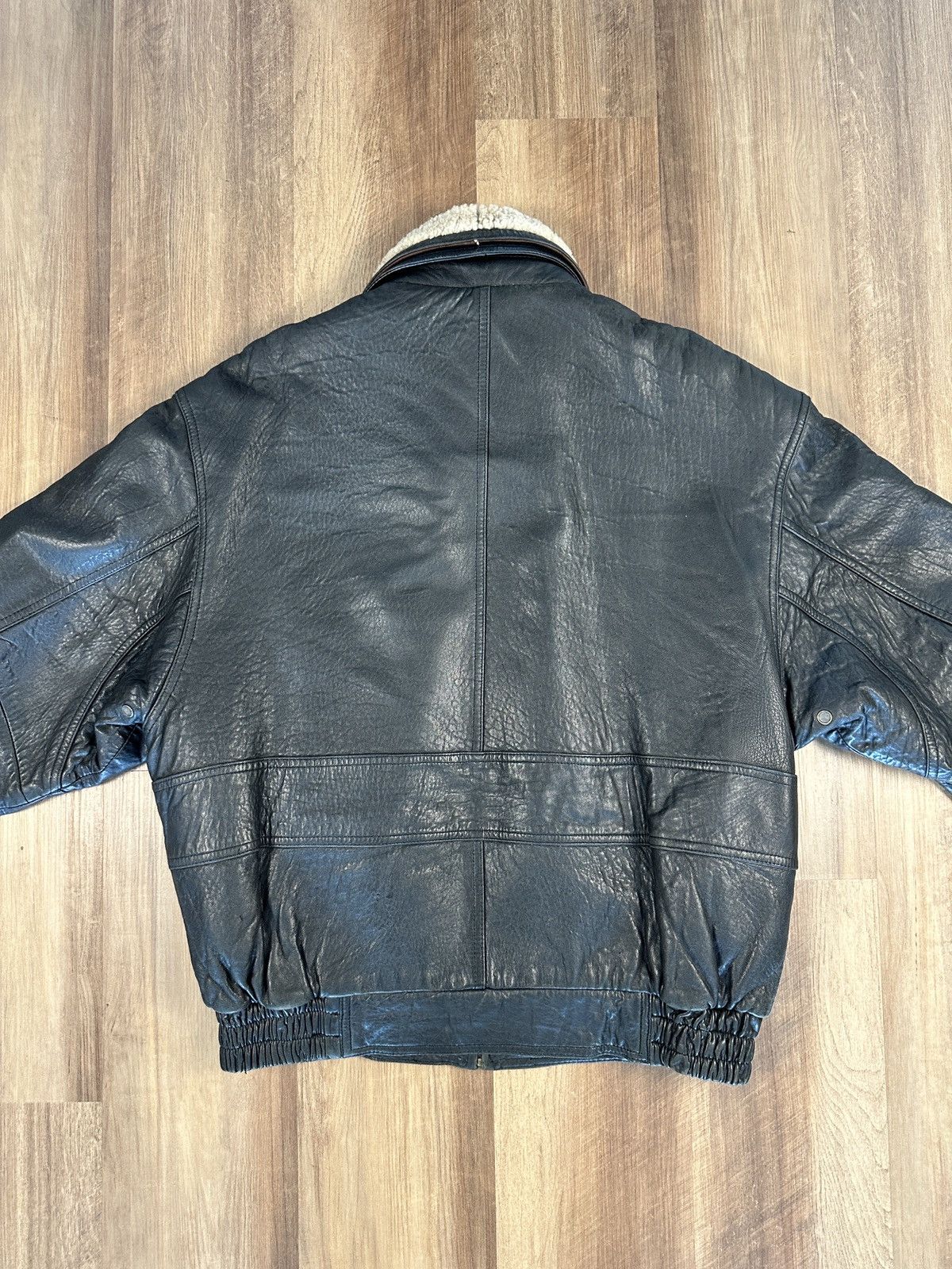Vintage Couture by J. Park Bomber Jacket Men's L Black Fur Collar Size US L / EU 52-54 / 3 - 6 Thumbnail