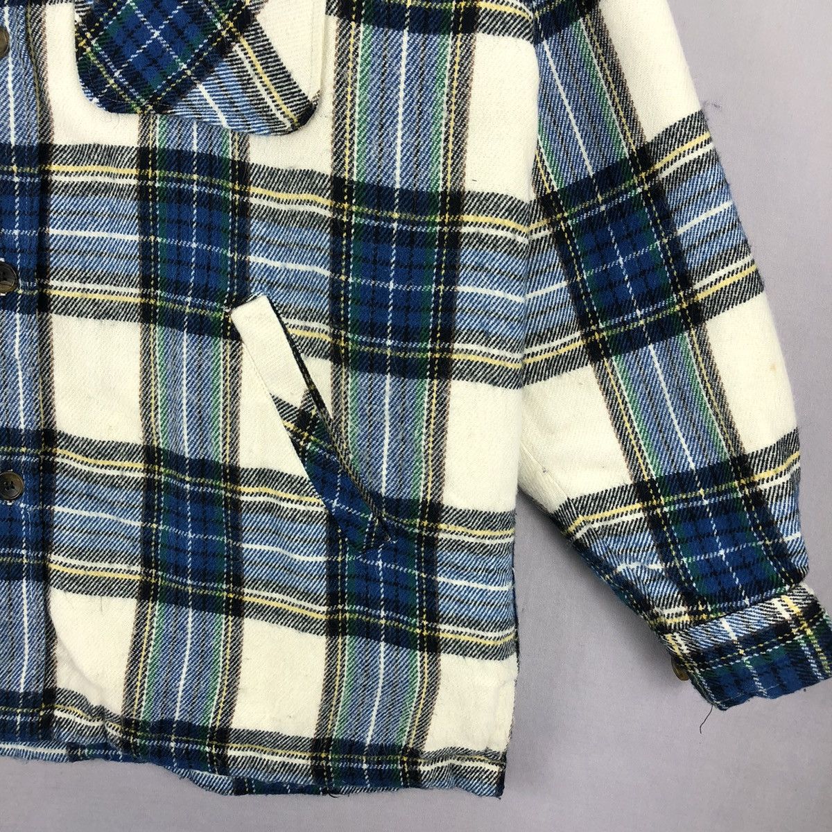 Japanese Brand Vintage 90's Flannel Jacket Tartan Check by GQFORD Size US XL / EU 56 / 4 - 3 Thumbnail