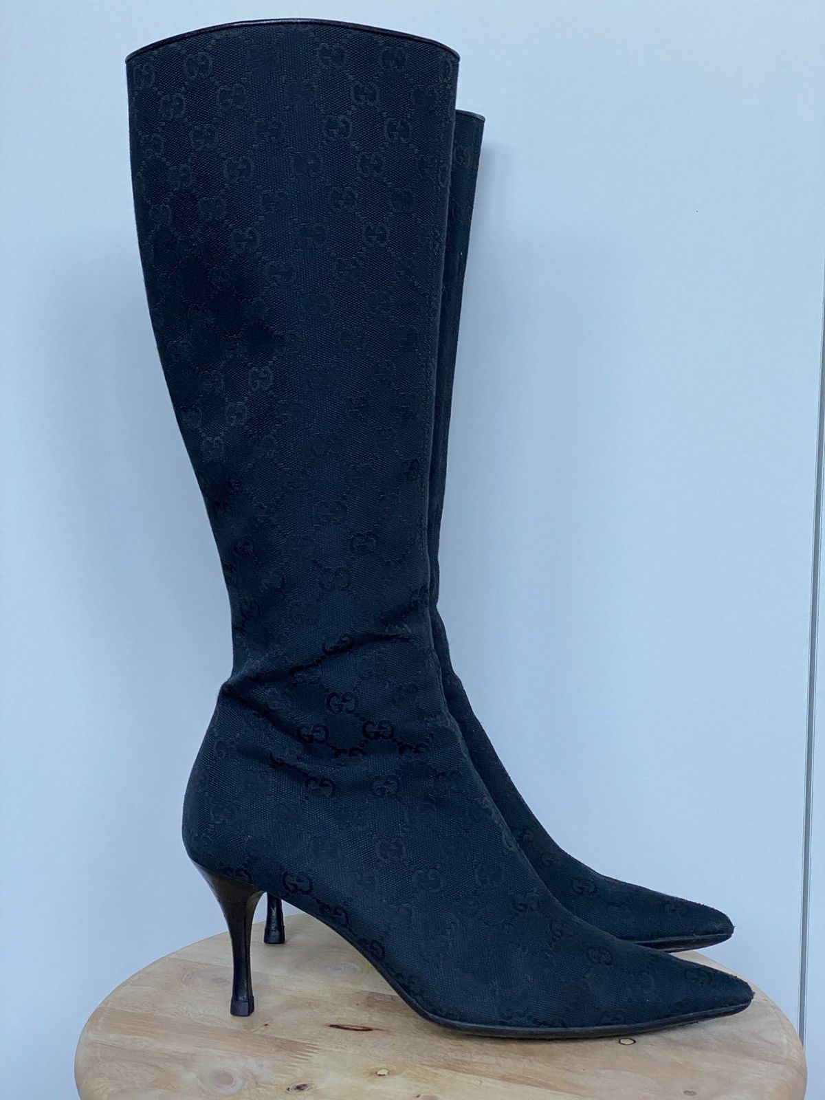 Gucci × Vintage Gucci Vintage Full Monogram GG Boots in Black Size US 8 / IT 38 - 3 Thumbnail