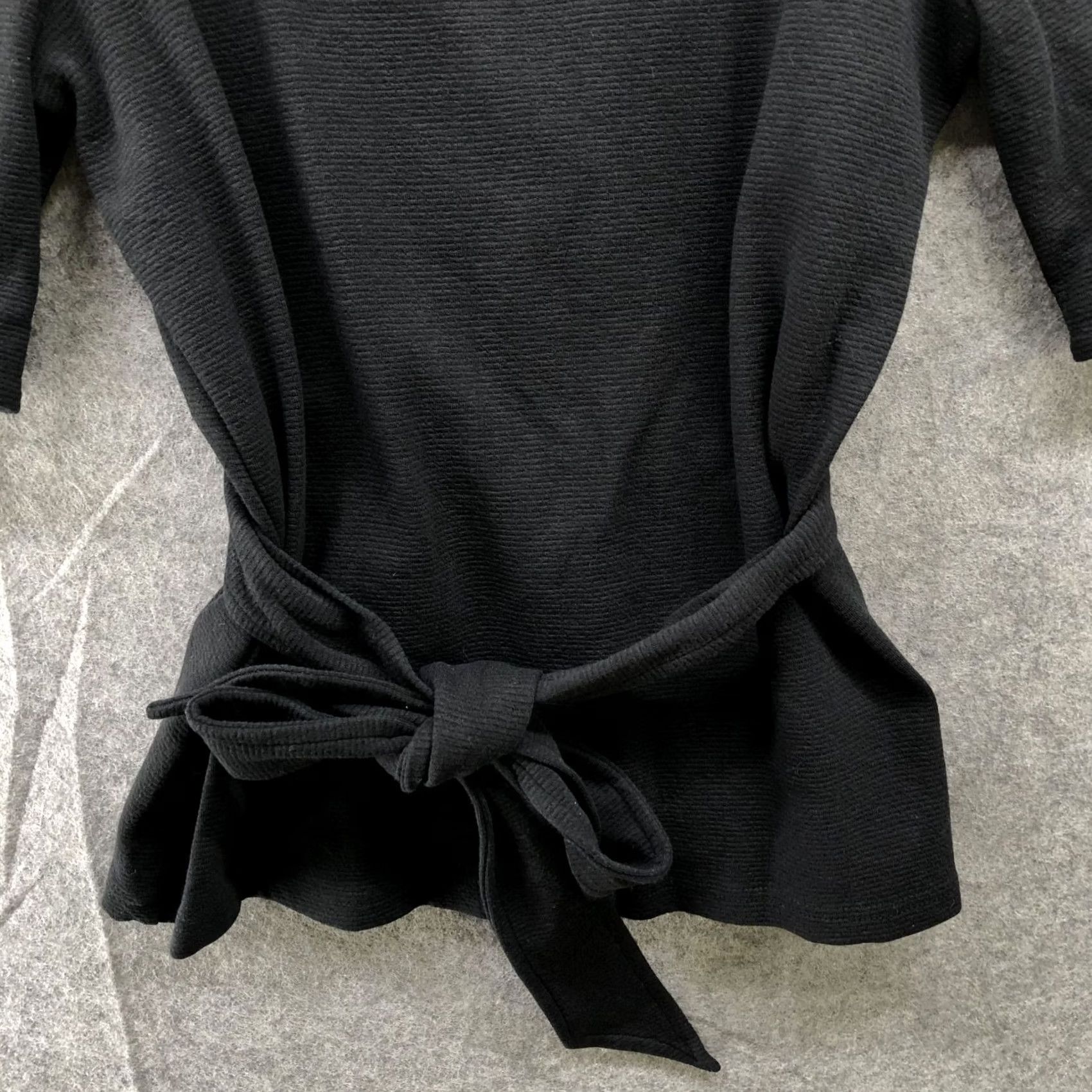 Anthropologie Current Air Square Neck Puff Sleeve Top Womens XS Black Tie Waist Size XS / US 0-2 / IT 36-38 - 5 Thumbnail