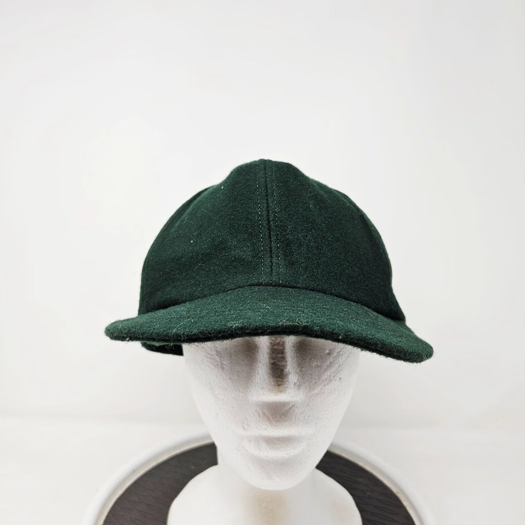Vintage VINTAGE Green Wool Trapper Hat Mens Wool Trapper Hat M Green Hunting Winter Ear Flap Made in USA 80s Size ONE SIZE - 2 Thumbnail