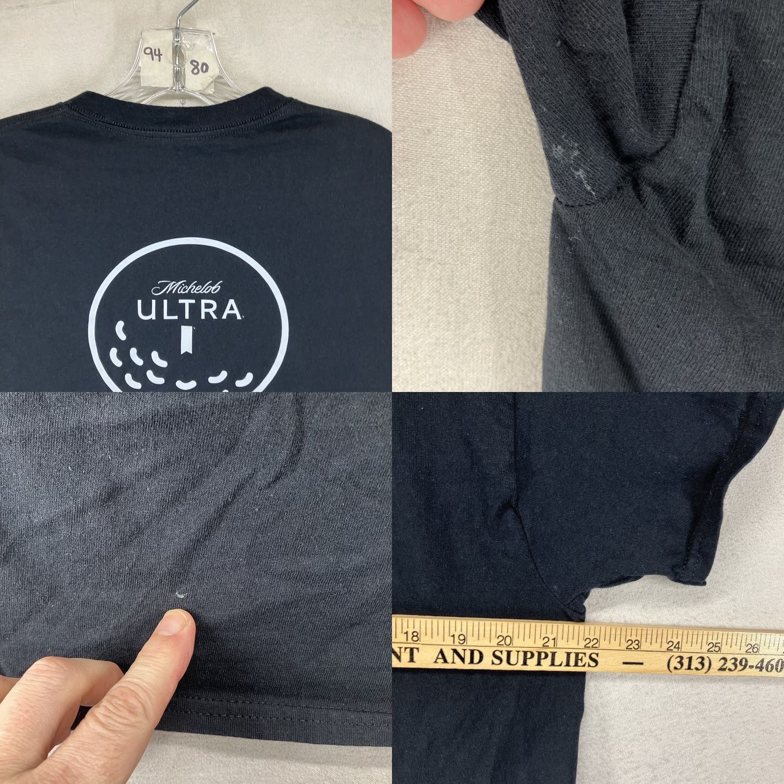 Gildan Michelob Ultra T Shirt Mens Large Golf Logo Black All Cotton Nike Size US L / EU 52-54 / 3 - 8 Thumbnail