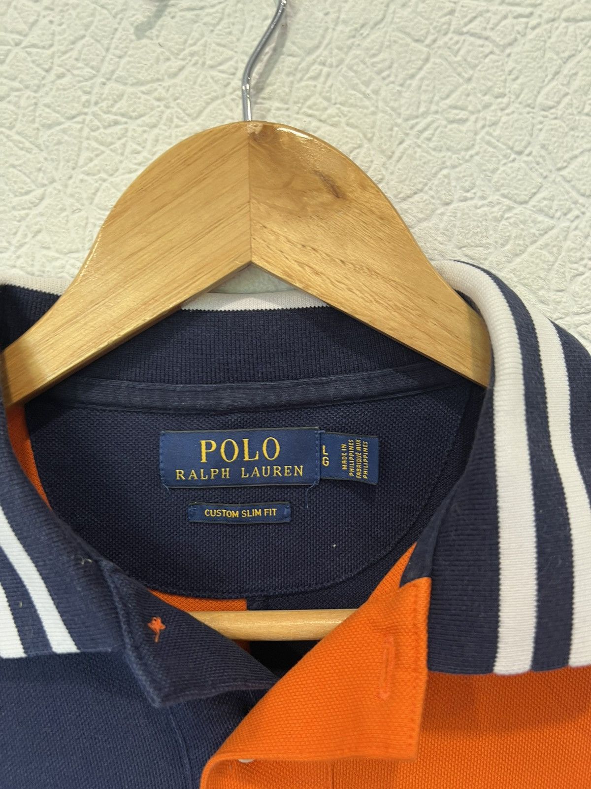 Polo Ralph Lauren Polo Ralph Lauren Polo Shirt Classic Orange Blue Size US L / EU 52-54 / 3 - 3 Thumbnail