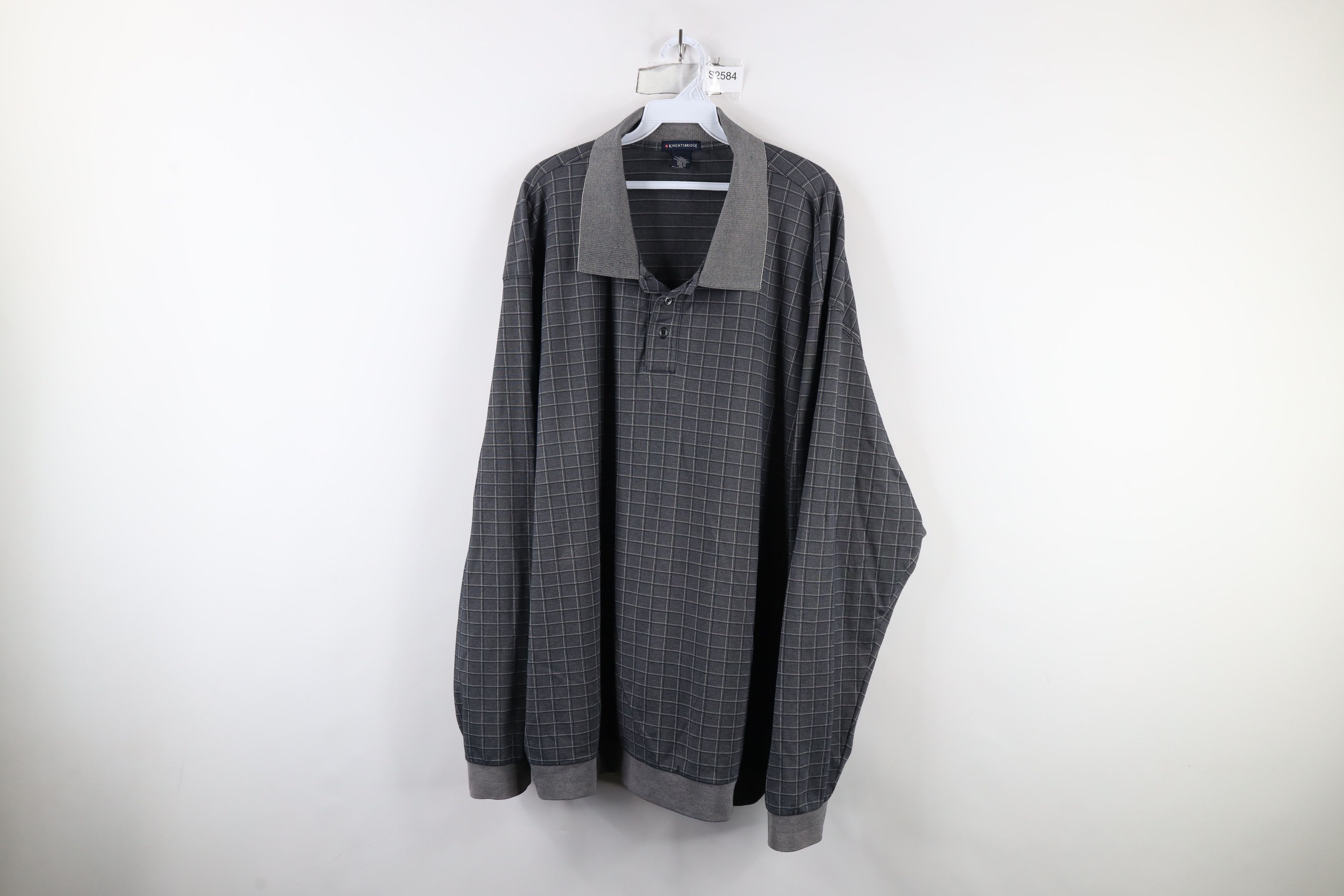 Vintage Vintage 90s Streetwear Checkered Pullover Long Sleeve Polo Size US XXL / EU 58 / 5 - 1 Thumbnail