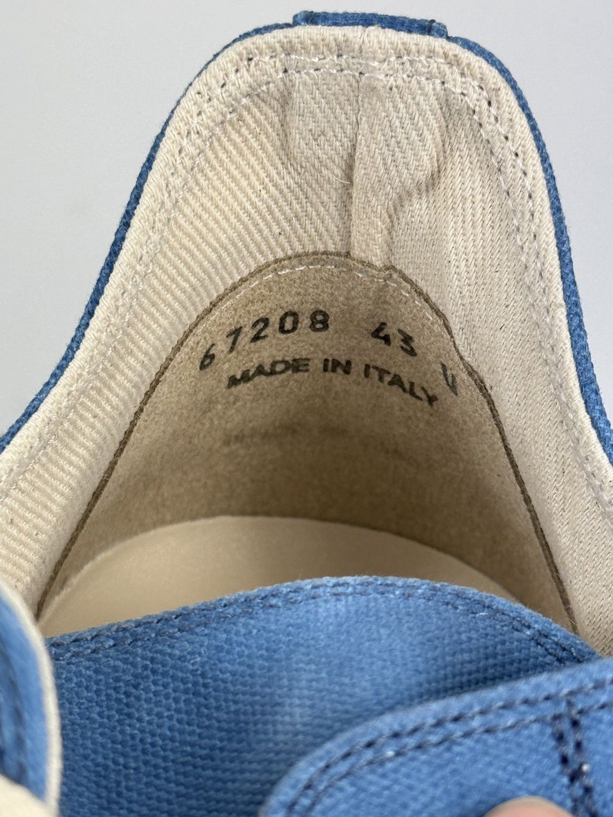 Rick Owens Drkshdw TOOTHPASTE BLUE CANVAS SNEAKERS Size US 10 / EU 43 - 9 Thumbnail