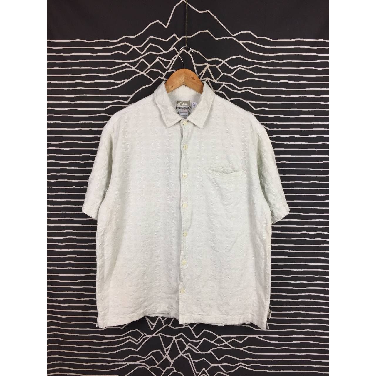 Quiksilver Quiksilver Minimal Embossed Patterned Button Up Shirt Size US M / EU 48-50 / 2 - 2 Thumbnail