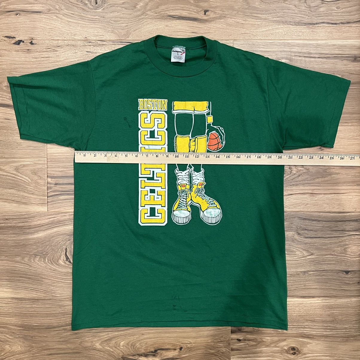 Swingster Vintage 80s Boston Celtics T Shirt Green Mens Large Size US L / EU 52-54 / 3 - 4 Thumbnail