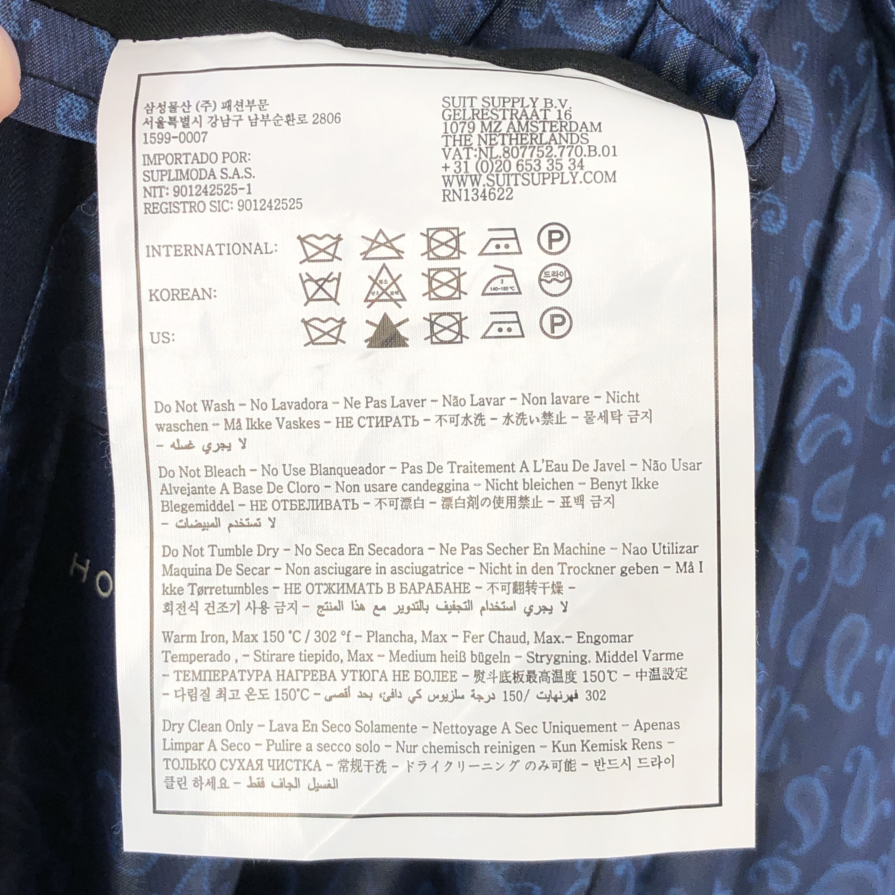 Suitsupply La Spalla Wool Blazer Size 4XL (EU:60; UK:50; US:50R) Size 50R - 10 Thumbnail