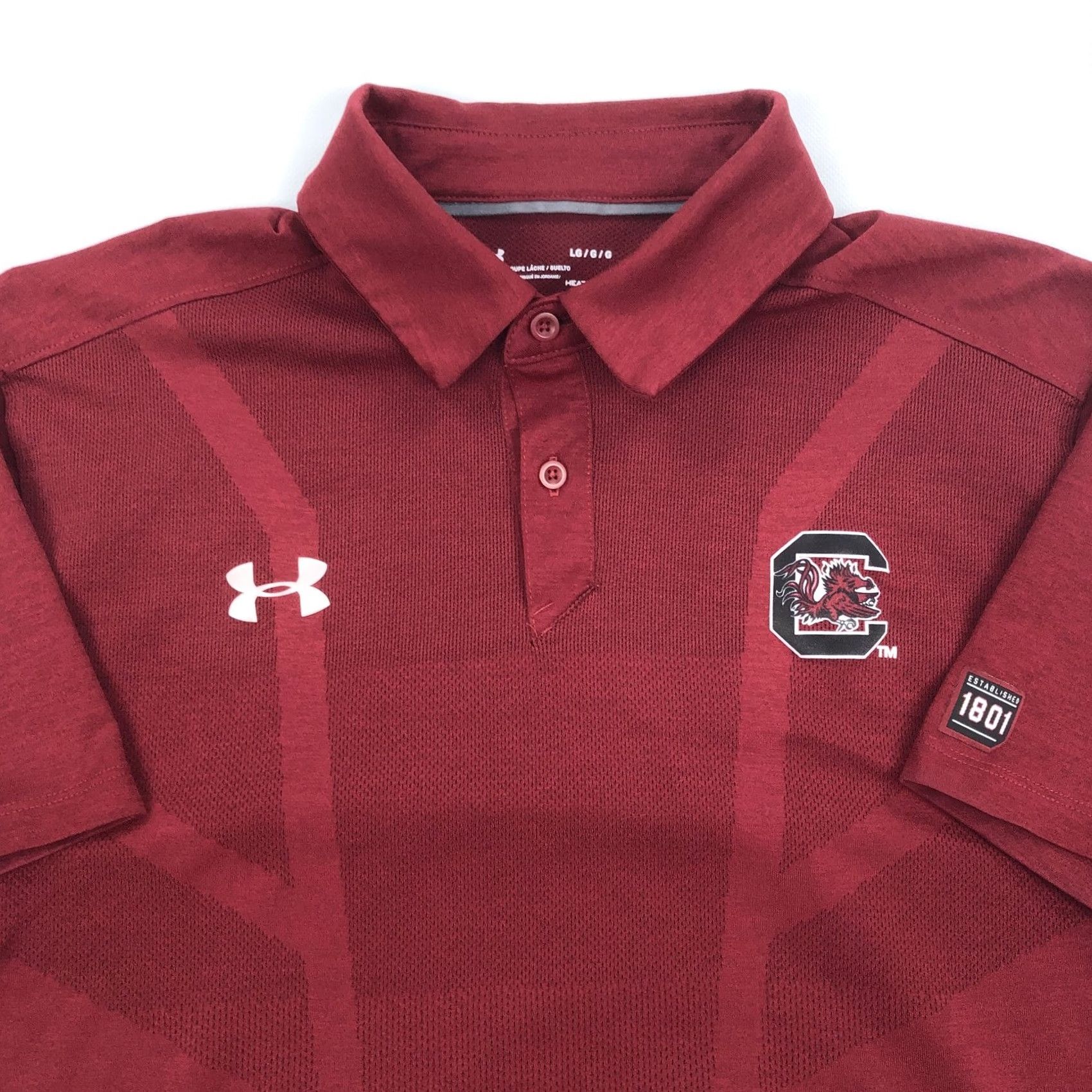 Under Armour Under Armour HeatGear Polo Shirt Red South Carolina Gamecocks Mens L Loose Fit Shirt Polo Size US L / EU 52-54 / 3 - 6 Thumbnail