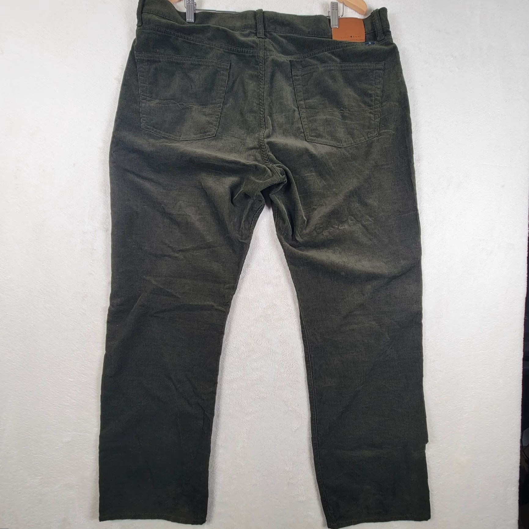 Lucky Brand Lucky Brand Pants Men 40x32 Green Corduroy Casual Straight Leg 90s Preppy Hipster Fall Winter Spring Mens Size US 40 / EU 56 - 4 Thumbnail