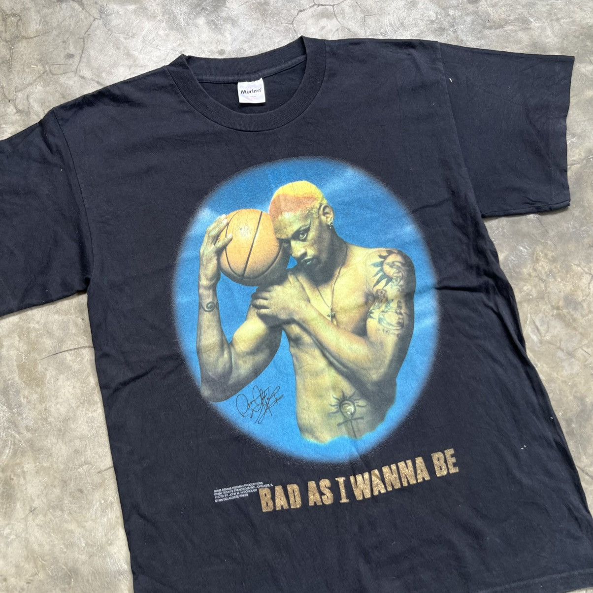 Vintage Vintage 90s Dennis Rodman T-Shirt Size US L / EU 52-54 / 3 - 3 Thumbnail