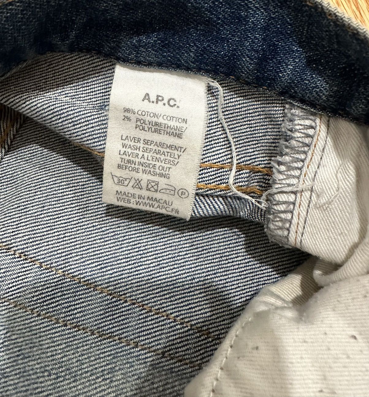 A.P.C. A.P.C Stonewash Denim Jeans Ripped Rockstar Raw Size US 29 - 10 Thumbnail