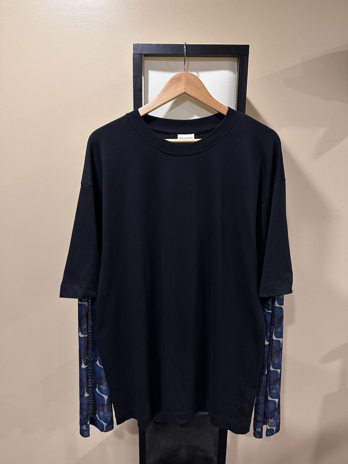 Dries Van Noten Dries Van Noten SS24 Hemal Black Layered Long Sleeve T-Shirt Size US XL / EU 56 / 4 - 12 Thumbnail
