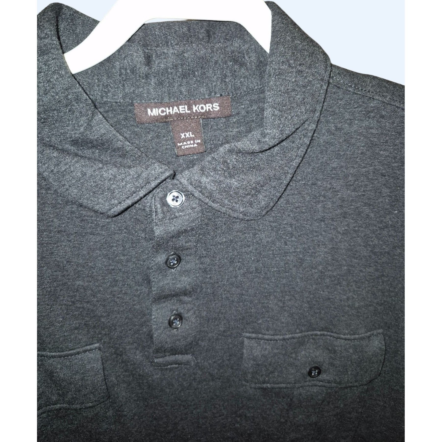 Michael Kors Michael Kors Mens Black Polo Shirt With Button Pockets XXL C Size US XXL / EU 58 / 5 - 2 Thumbnail