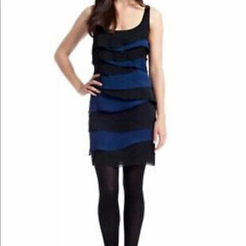 Other Shoshanna Silk mini cocktail dress sz 4 blue black Size S / US 4 / IT 40 - 1 Thumbnail