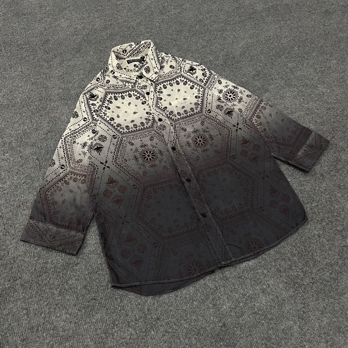 291295=Homme 291295=HOMME Paisley Bandana Gradient Button Up Shirt Vkei Size US S / EU 44-46 / 1 - 2 Thumbnail