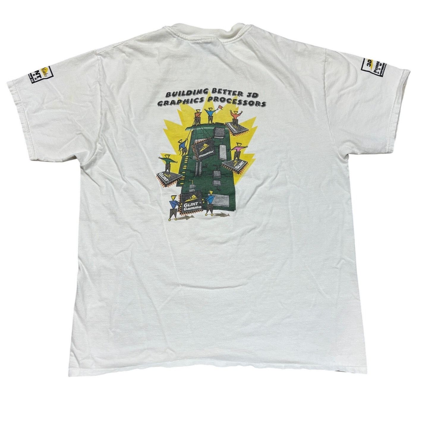 Hanes × Vintage VTG 3D Labs Permedia Power 3D Graphics Processor Shirt Large Size US L / EU 52-54 / 3 - 1 Thumbnail