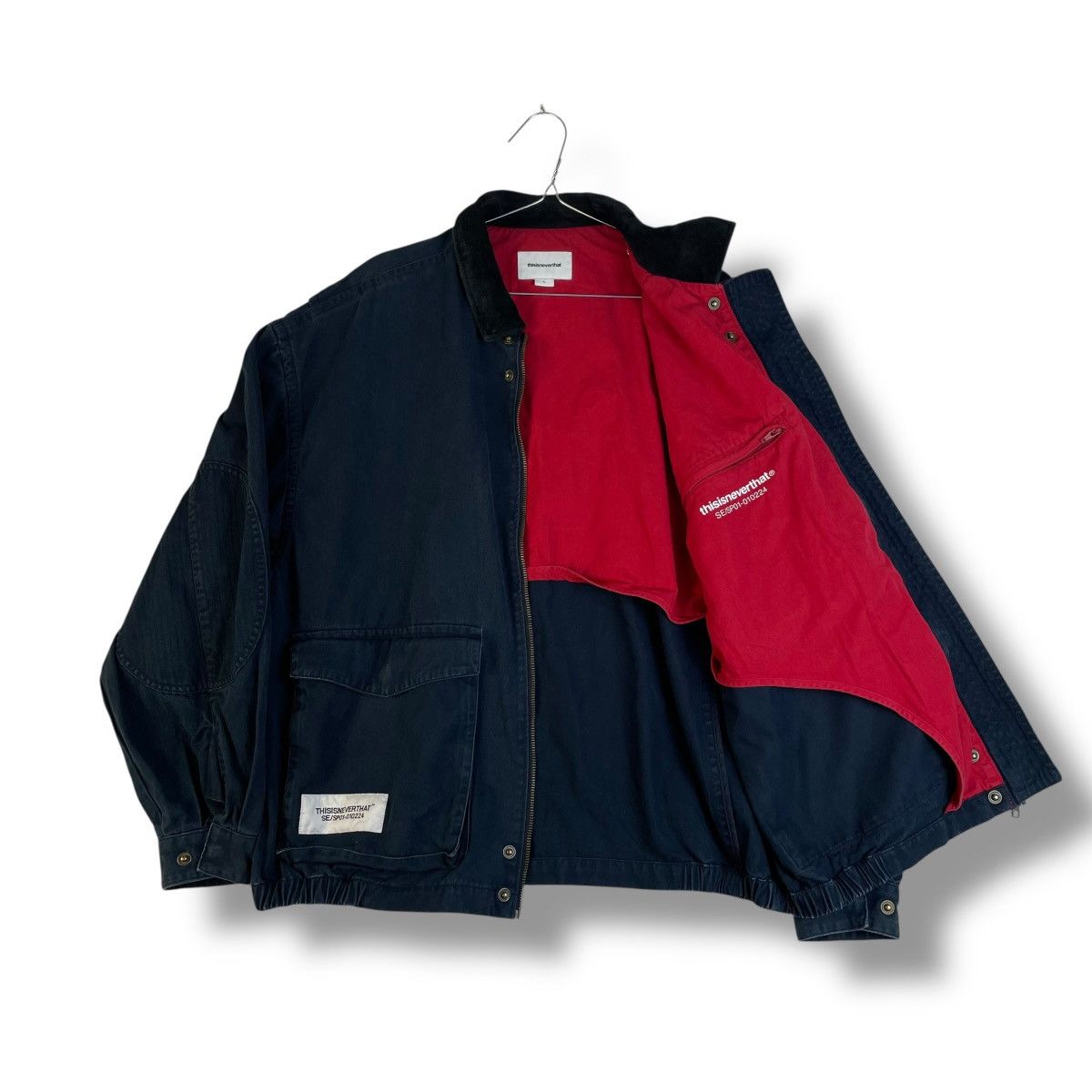 thisisneverthat THISISNEVERTHAT LEATHER COLLAR OVERSIZED WORKWEAR JACKET Size US L / EU 52-54 / 3 - 1 Thumbnail