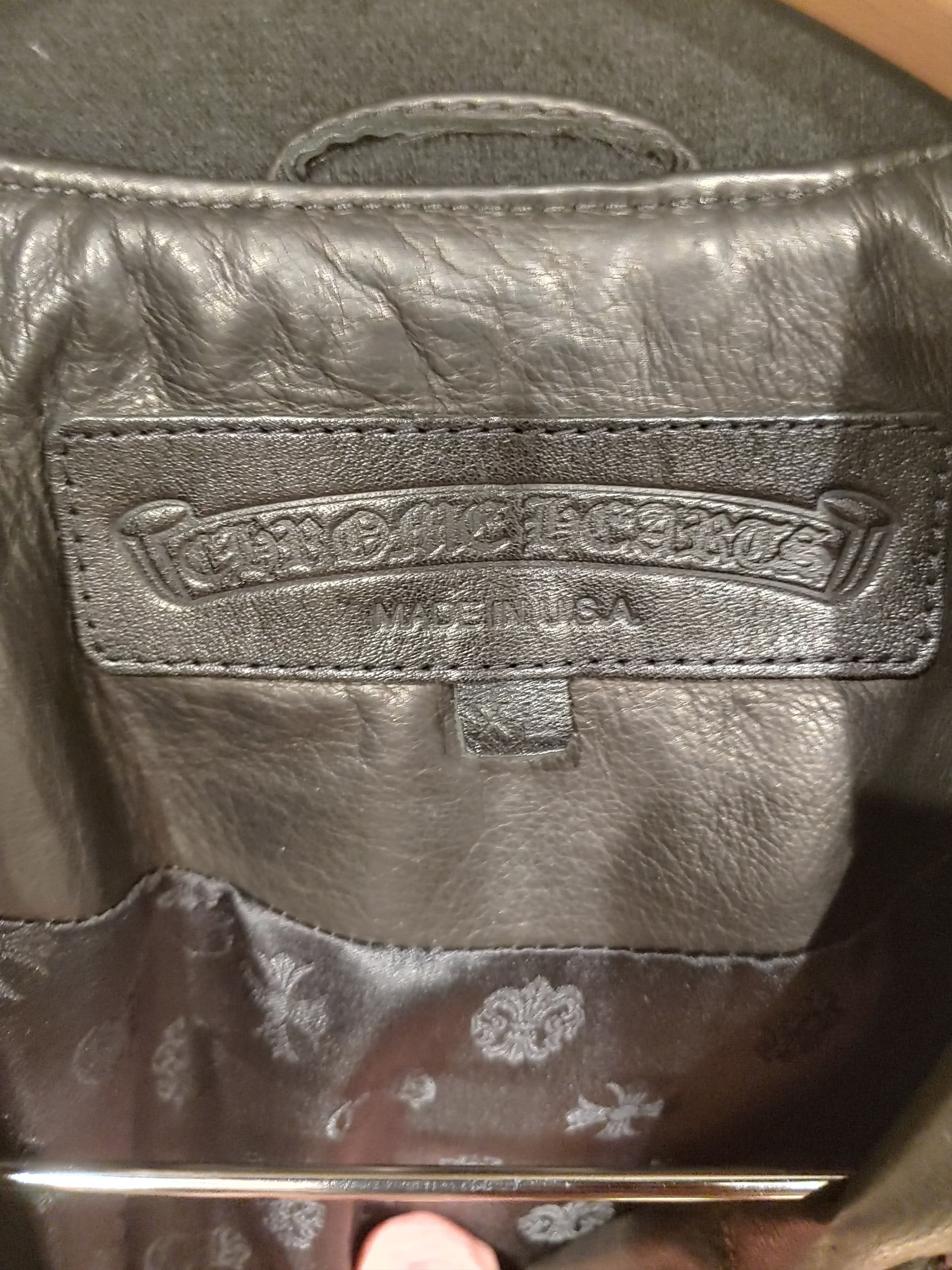 Chrome Hearts Chrome Hearts Leather Jacket Size US XL / EU 56 / 4 - 6 Thumbnail