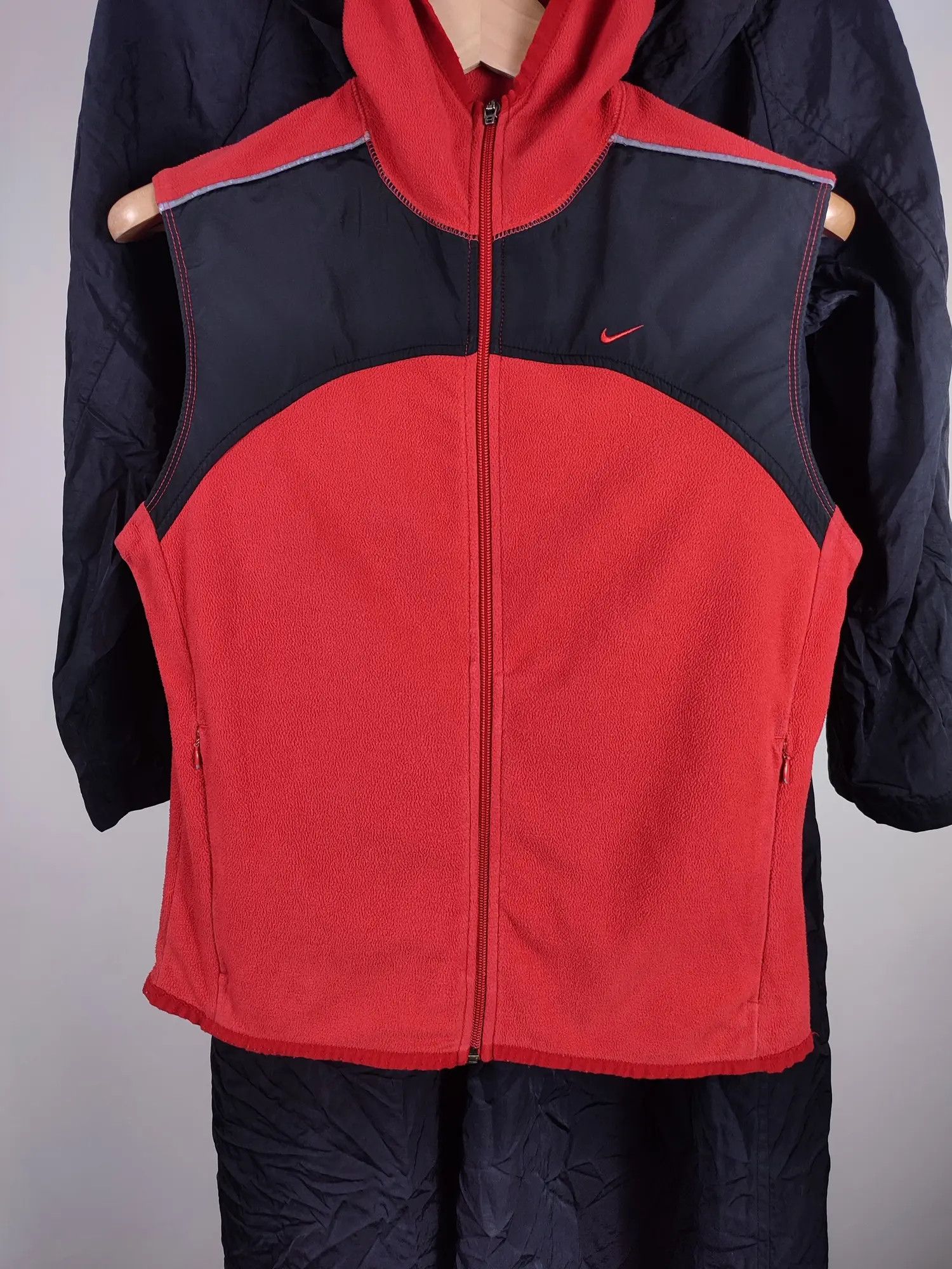 Nike × Vintage Vintage Nike Fleece Thermal Hood jacket Size US M / EU 48-50 / 2 - 2 Thumbnail