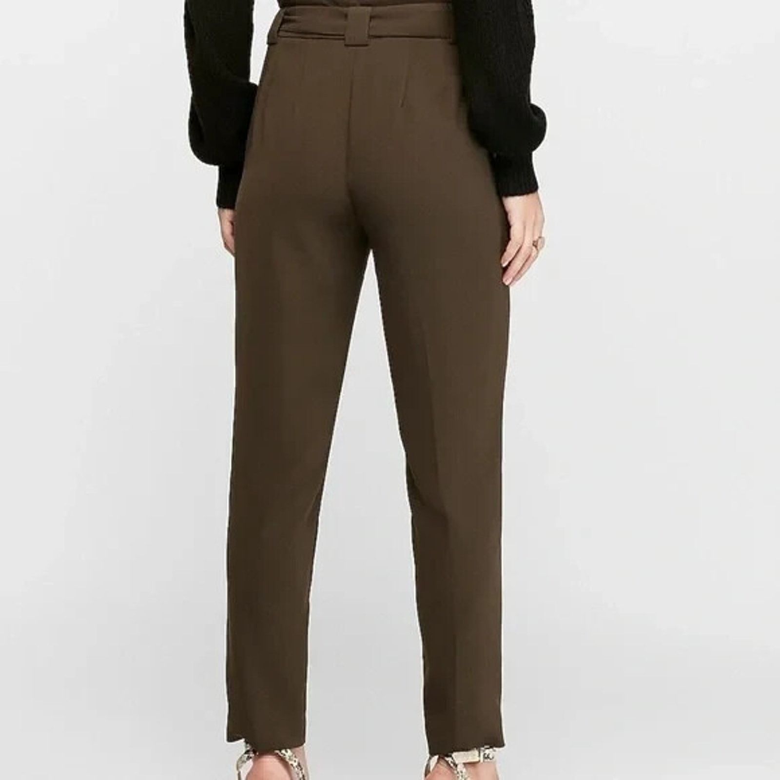 Express New W Tags Express Ankle High Rise *IN BROWN* 10R Pants Size 32" / US 10 / IT 46 - 2 Thumbnail