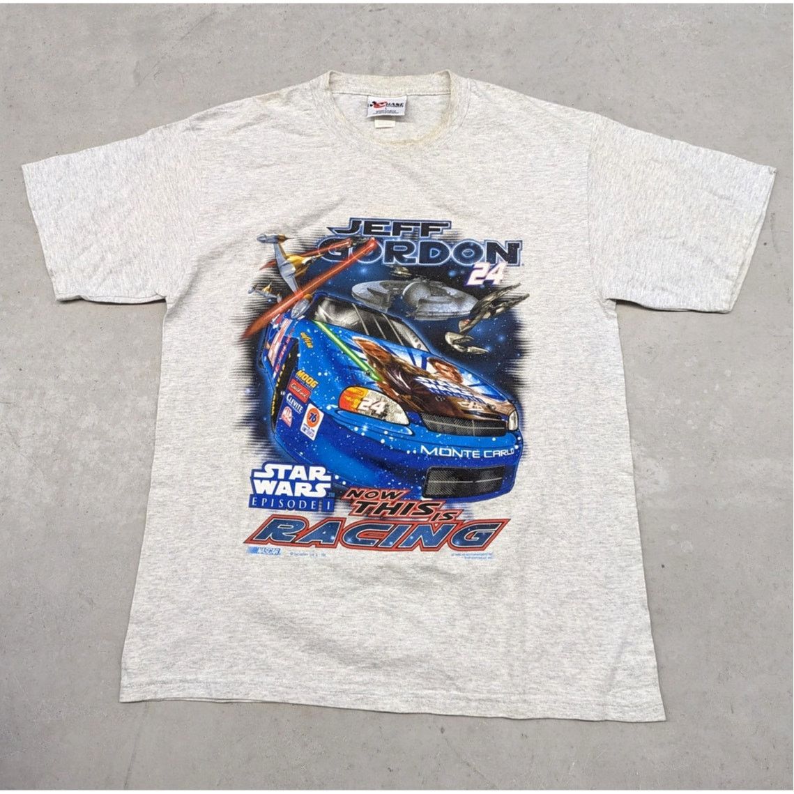 Chase Authentics × Vintage 1999 Jeff Gordon NASCAR Racing Star Wars Episode 1 t-shirt Size US L / EU 52-54 / 3 - 1 Thumbnail