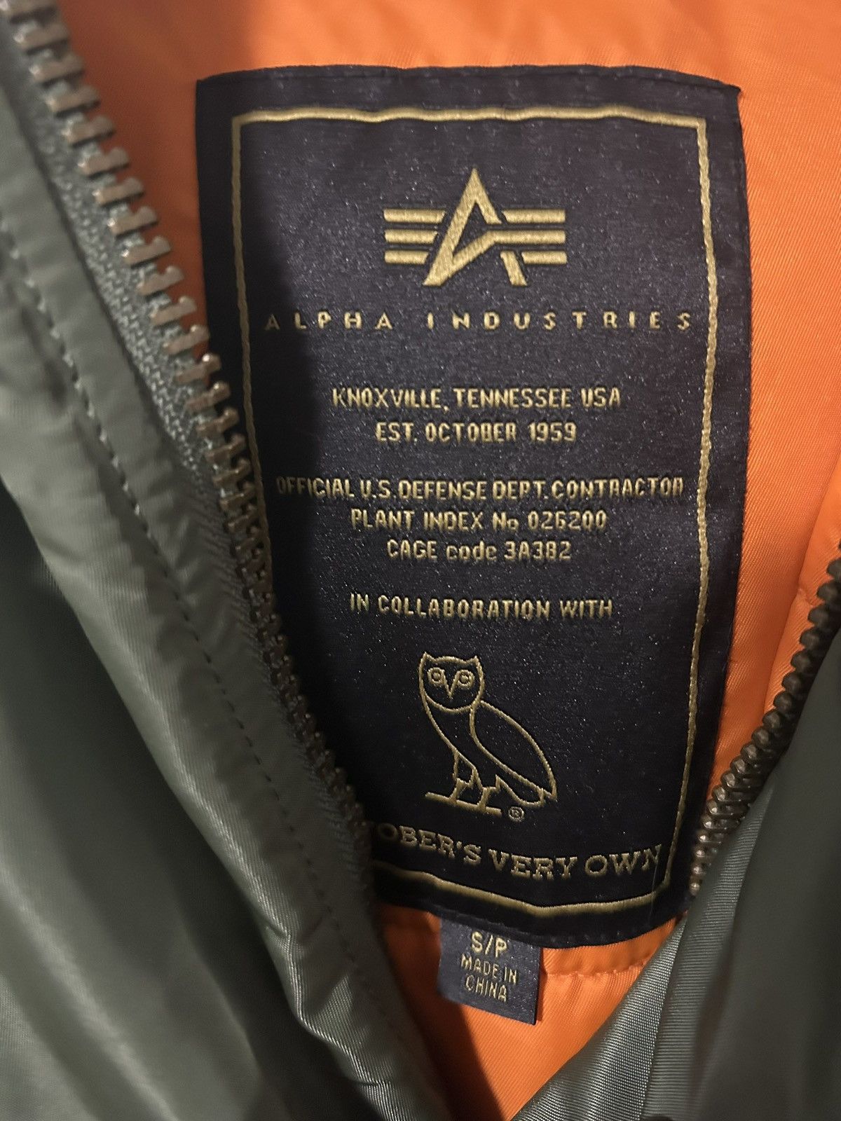 Octobers Very Own x Alpha N3B Parka ovo