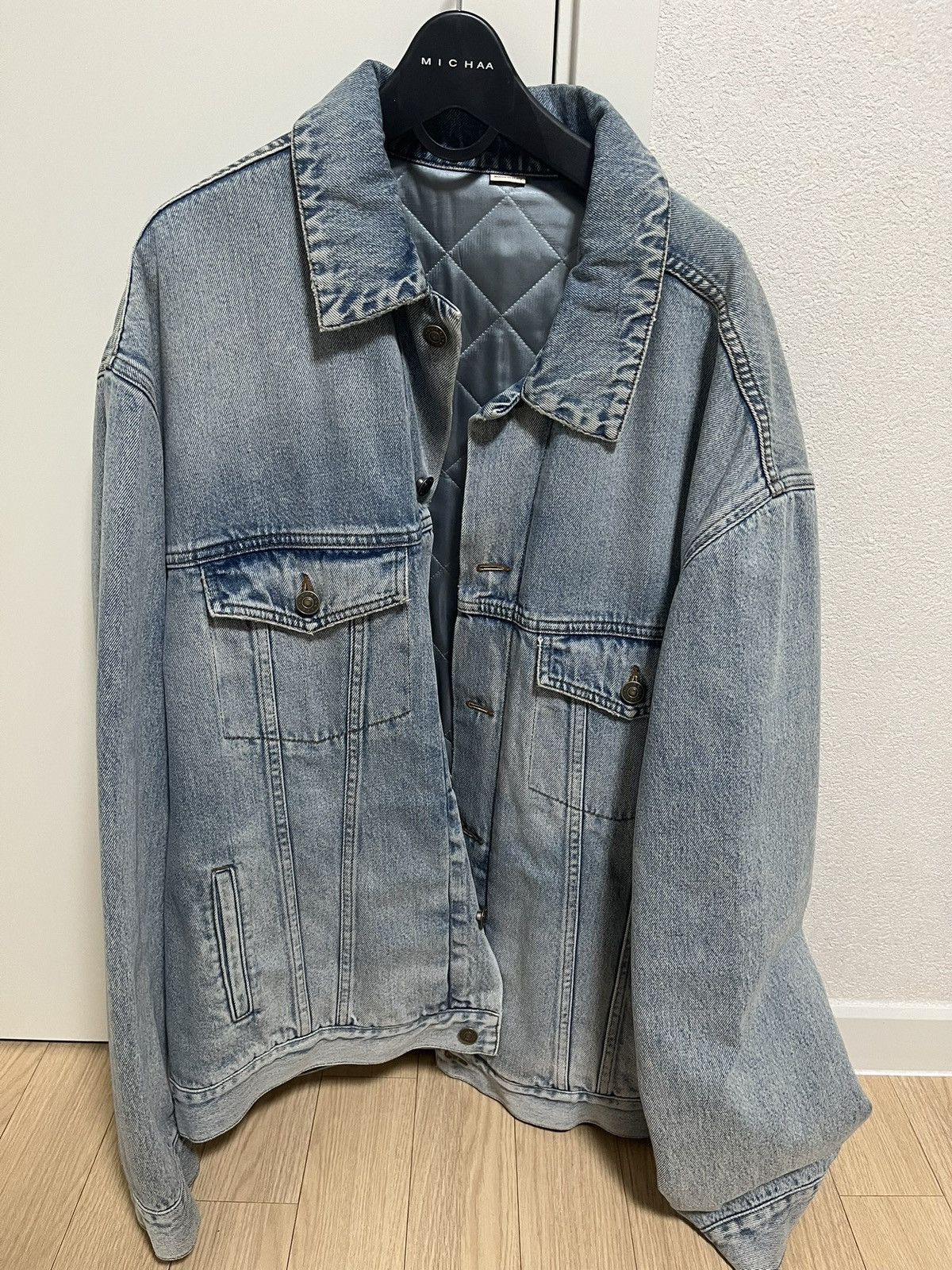Gucci Gucci Salon Quilted Silk-Lined Oversized Denim Jacket Size US L / EU 52-54 / 3 - 1 Thumbnail