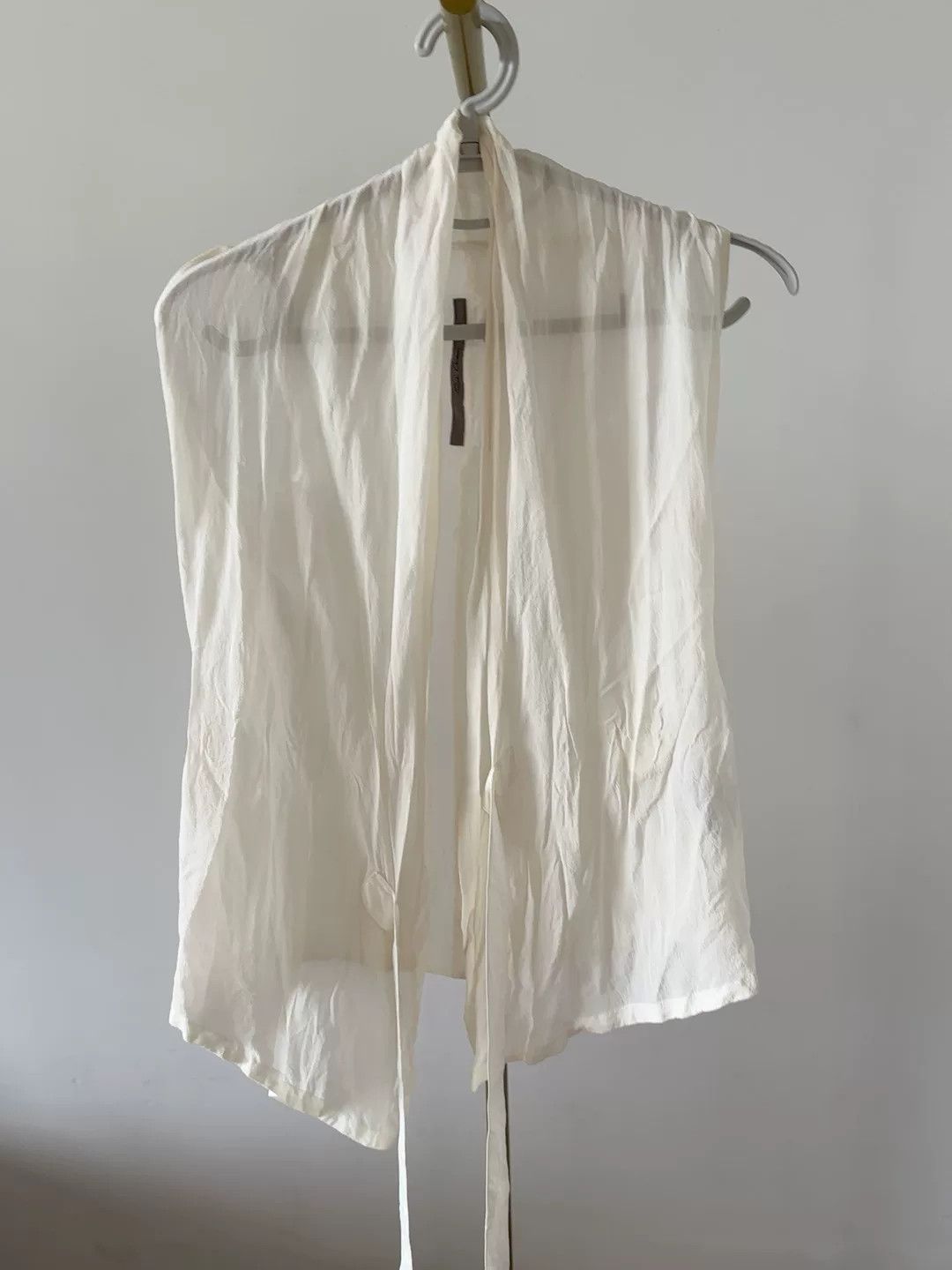 Rick Owens Rick Owens White Sash Open Front Top Size XS / US 0-2 / IT 36-38 - 1 Thumbnail