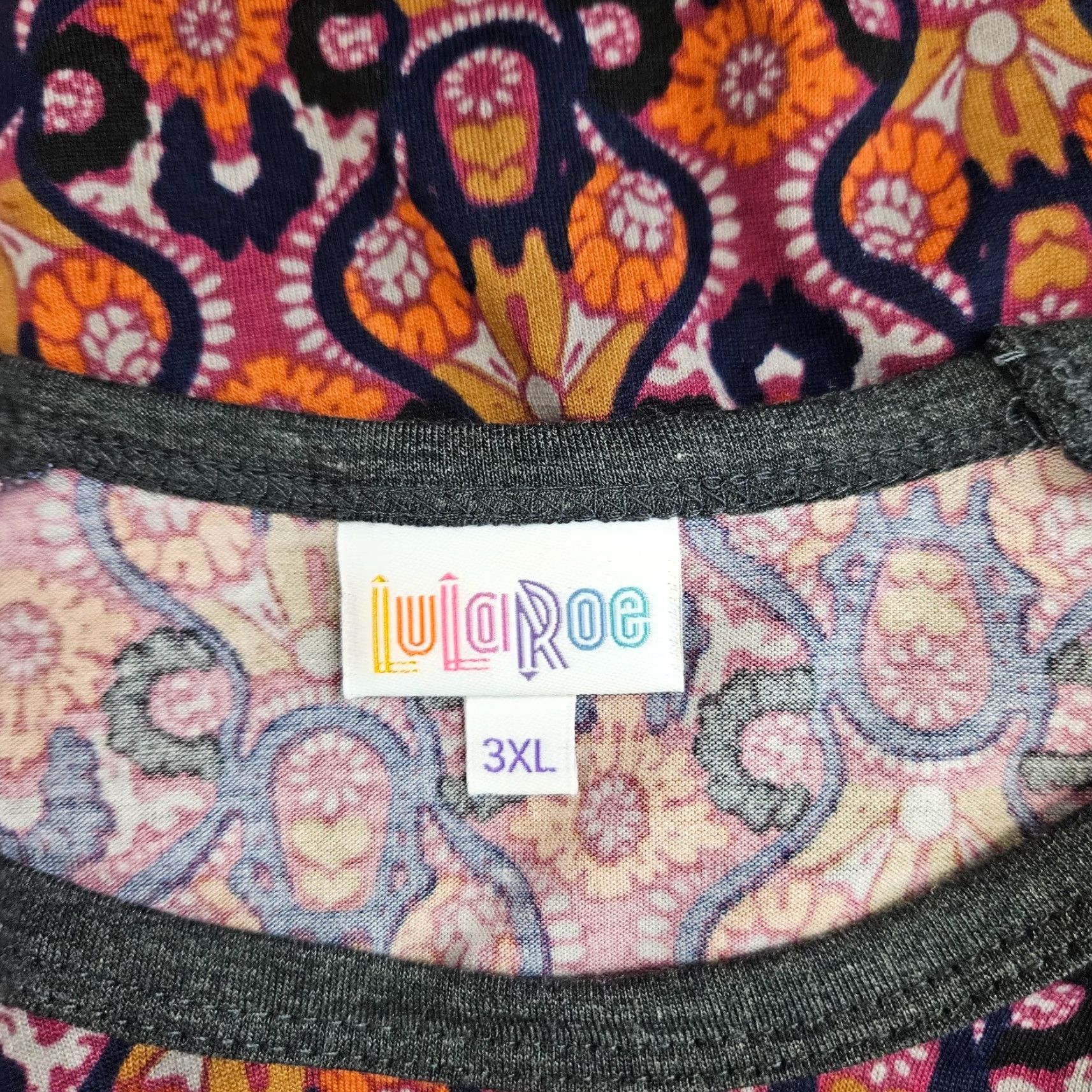 Vintage LuLaRoe Randy Top Shirt Womens 3XL Purple Gray 3/4 Sleeve Polyester Blend Size XXL / US 16-18 / IT 52-54 - 5 Thumbnail