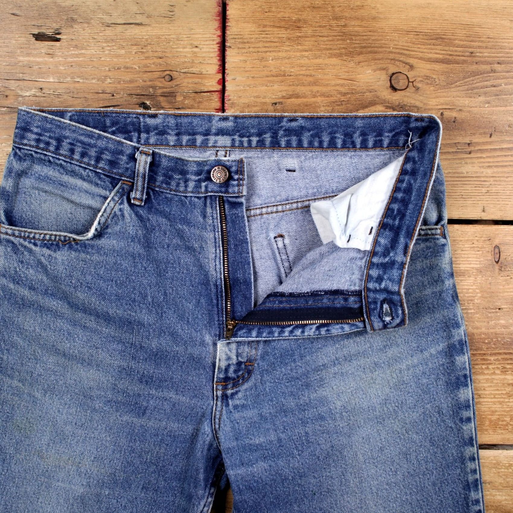 VINTAGE Roebucks Jeans Adult 32x34 Straight Denim Pants Sears 90s 