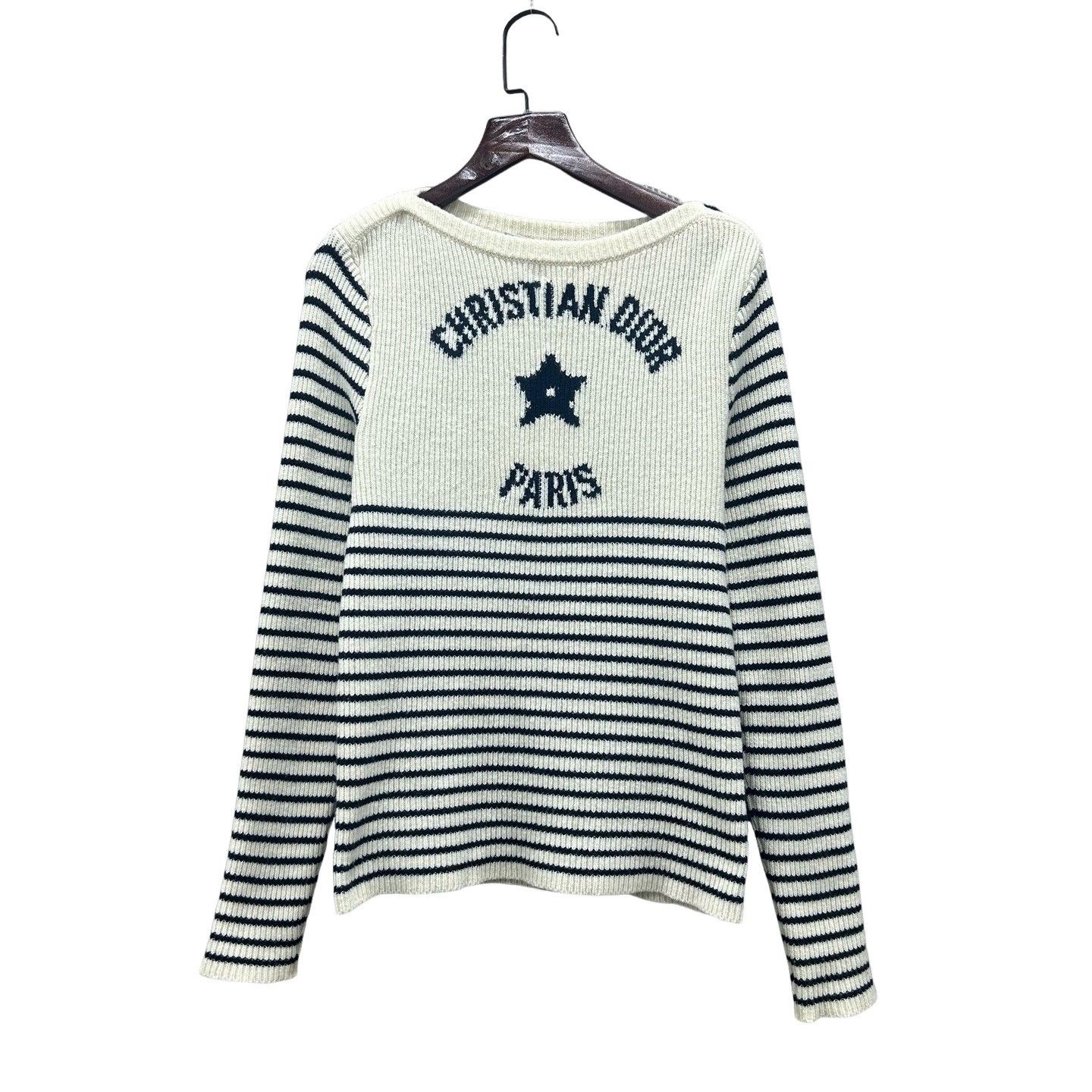 Christian Dior Monsieur Christian Dior Striped Star Logo Sweater Size 34 Size XS / US 0-2 / IT 36-38 - 1 Thumbnail