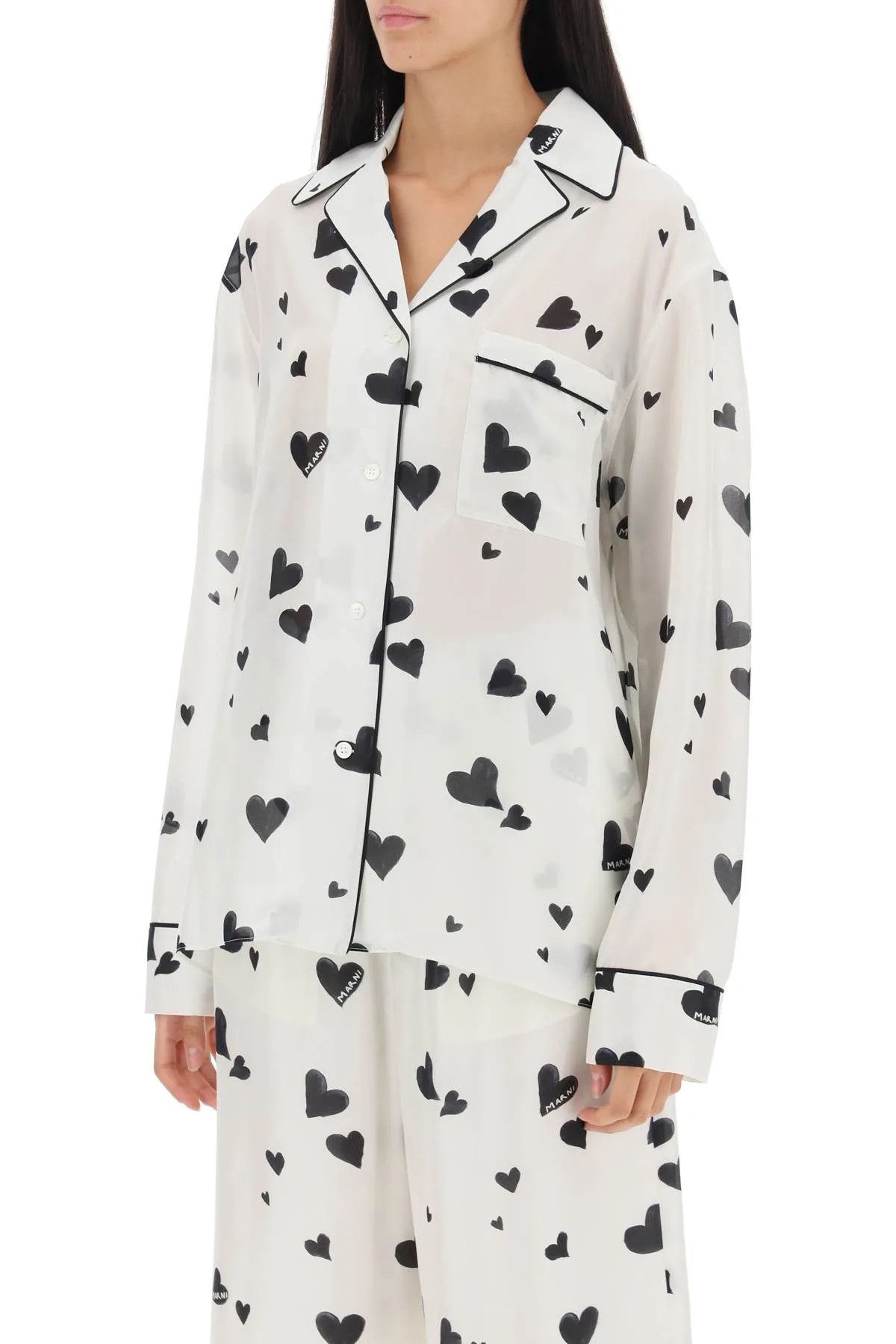 Marni o1w1db10125 Shirt in White Size M / US 6-8 / IT 42-44 - 4 Thumbnail