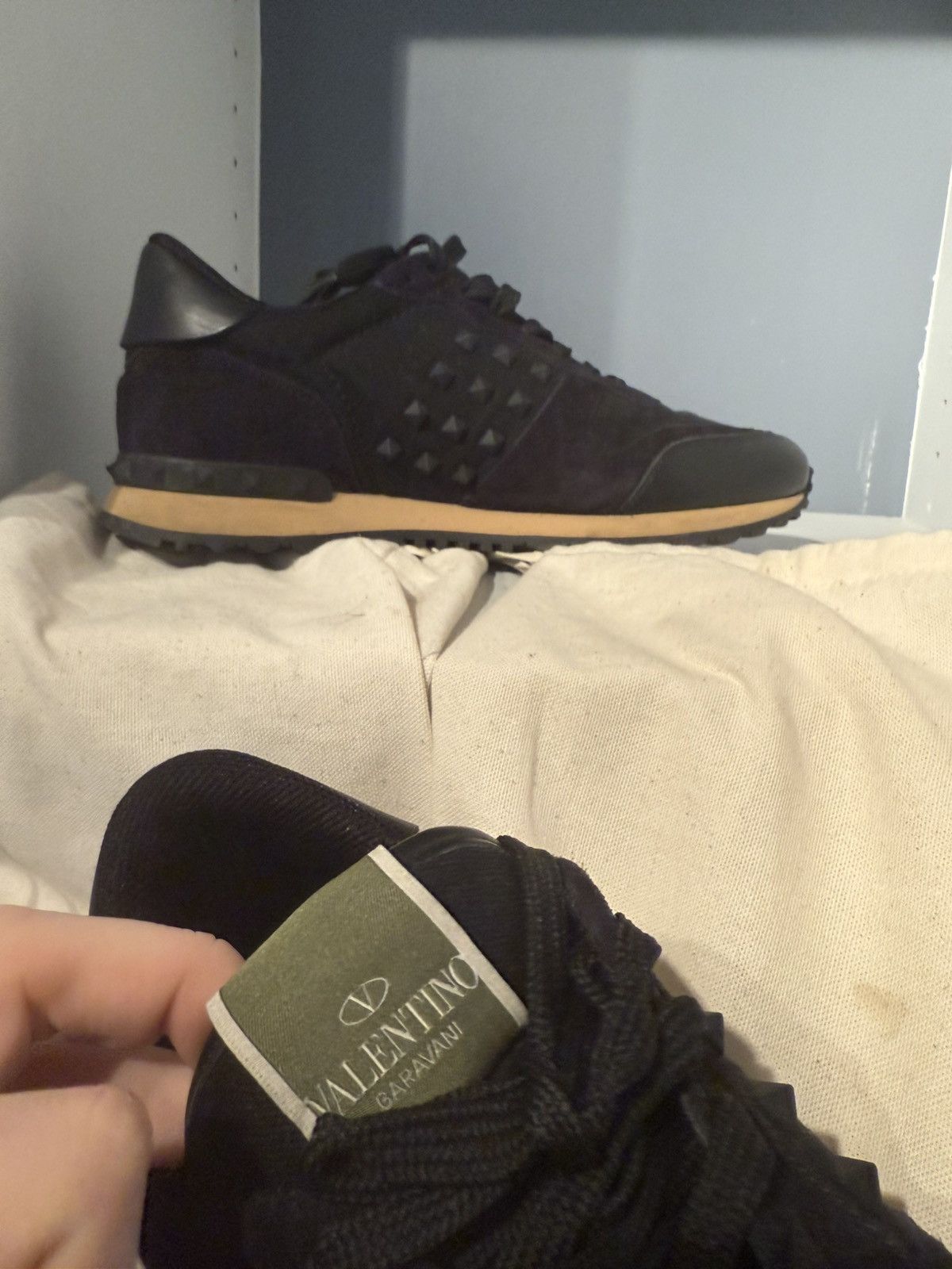 Valentino Valentino Garavani Rockstud Sneaker Black 43 (10) Size US 10 / EU 43 - 4 Thumbnail