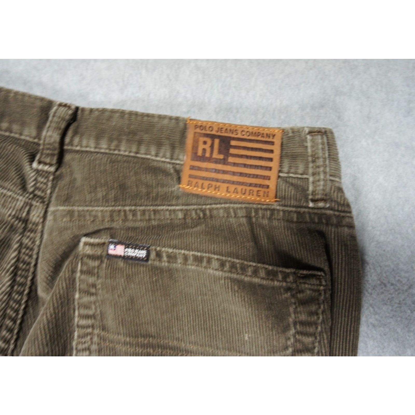 Polo Ralph Lauren VINTAGE Polo Ralph Lauren Pants Womens 12 Green Corduroy Chino Outdoor Stretch Flat Front Regular Size 34" / US 12 / IT 48 - 7 Thumbnail
